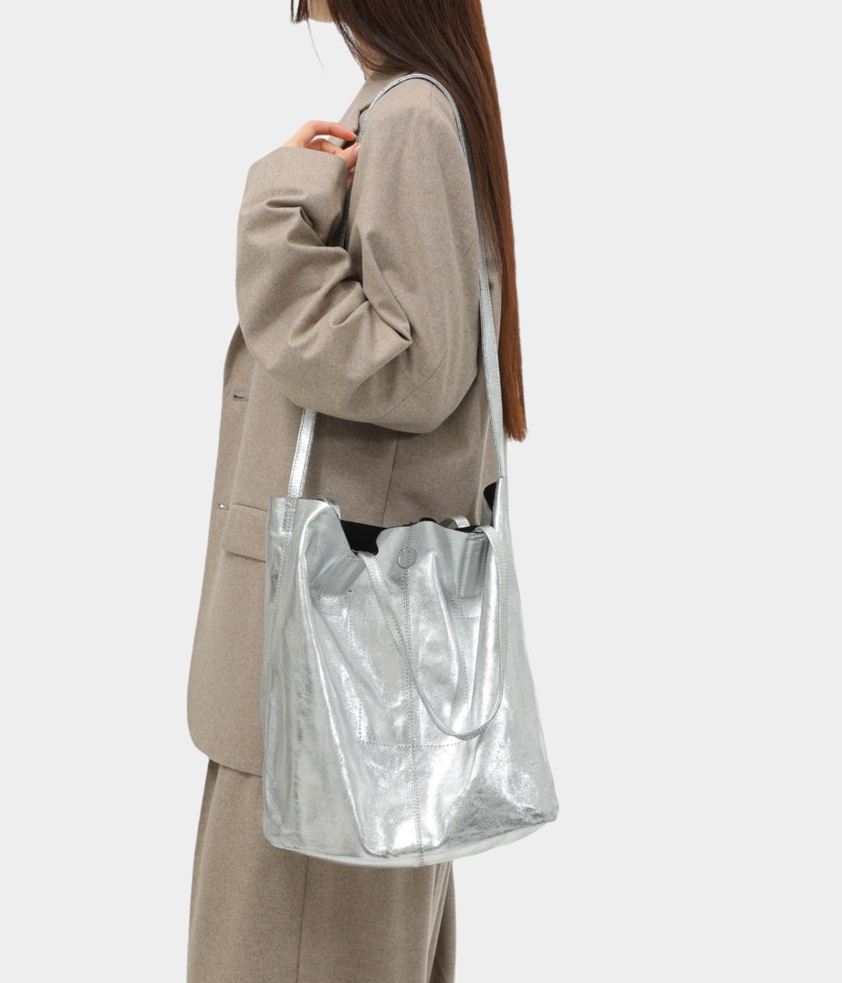 morphee モルフェ 3WAY MIDIUM TOTE SHORT 3WAY MIDIUM TOTE（SHORT）SILVER | Morphee(モルフェ) / バッグ