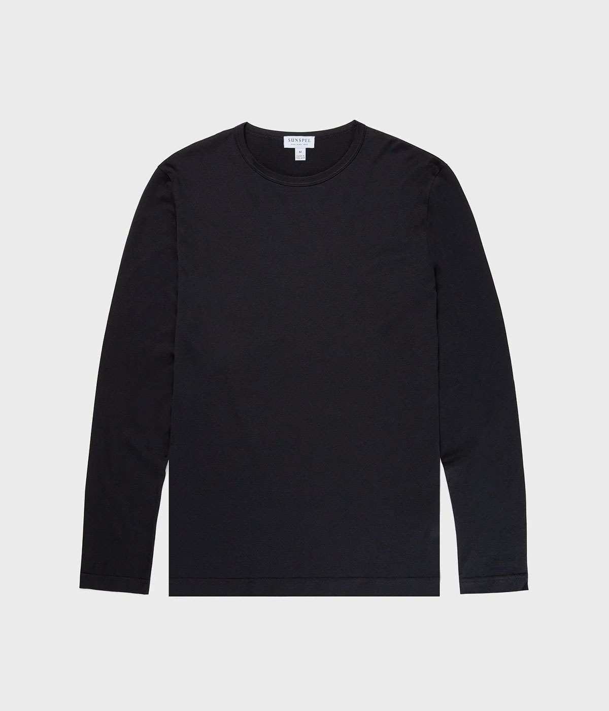 sunspel サンスペル コットン 長袖 カットソー ブラック M Classic Long Sleeve T shirt | SUNSPEL(サンスペル) / トップス