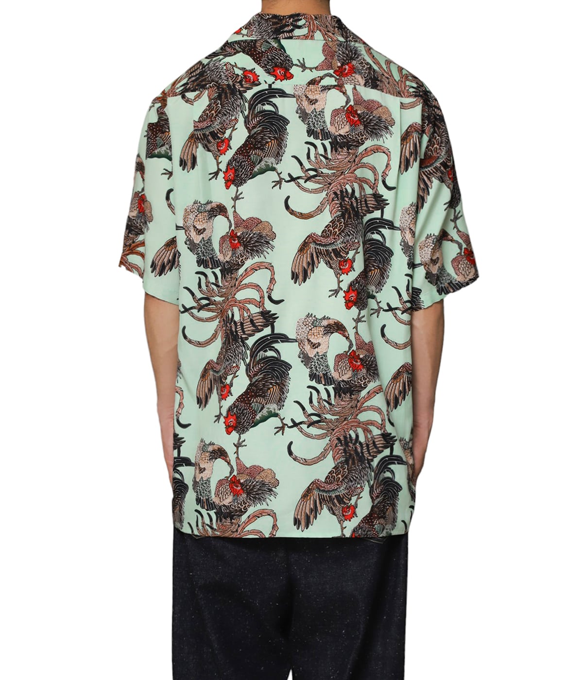 RAYON SHORT SLEEVE ALOHA SHIRT(伊藤若冲 群鶏) | NIPOALOHA