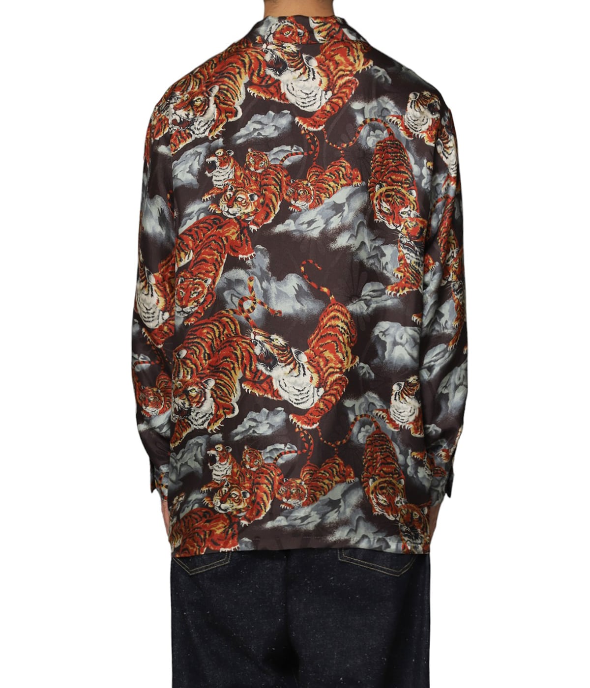 SILK LONG SLEEVE ALOHA SHIRT(百虎) | NIPOALOHA(ニポアロハ