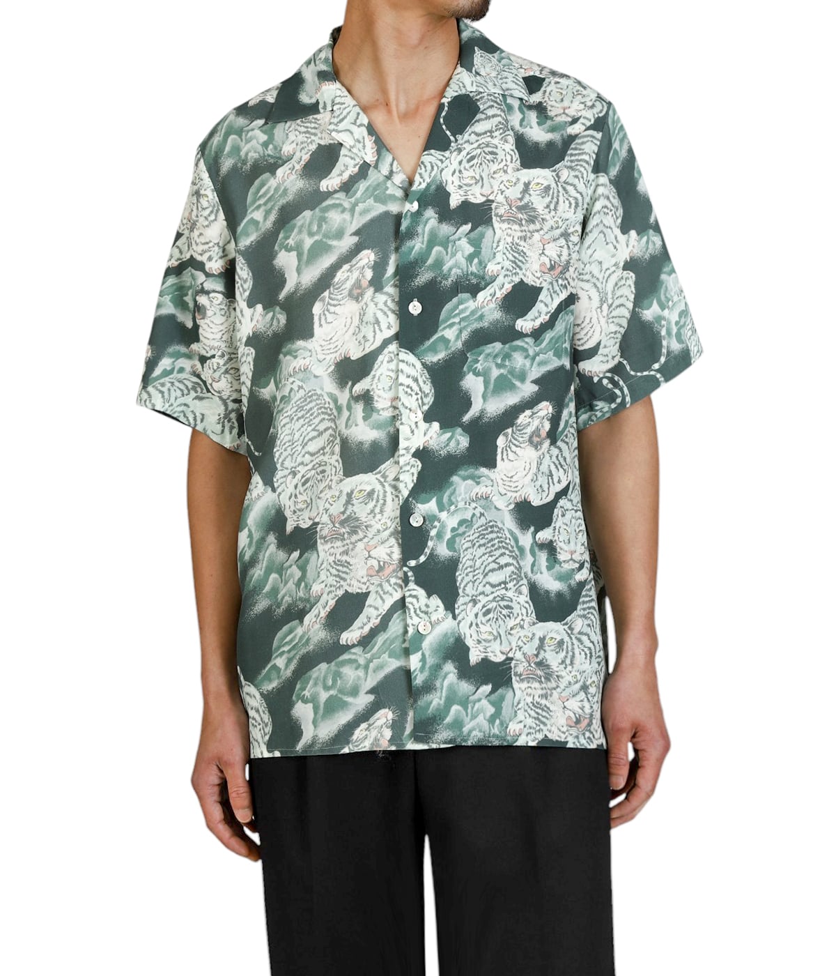 RAYON SHORT SLEEVE ALOHA SHIRT(百虎) | NIPOALOHA(ニポアロハ