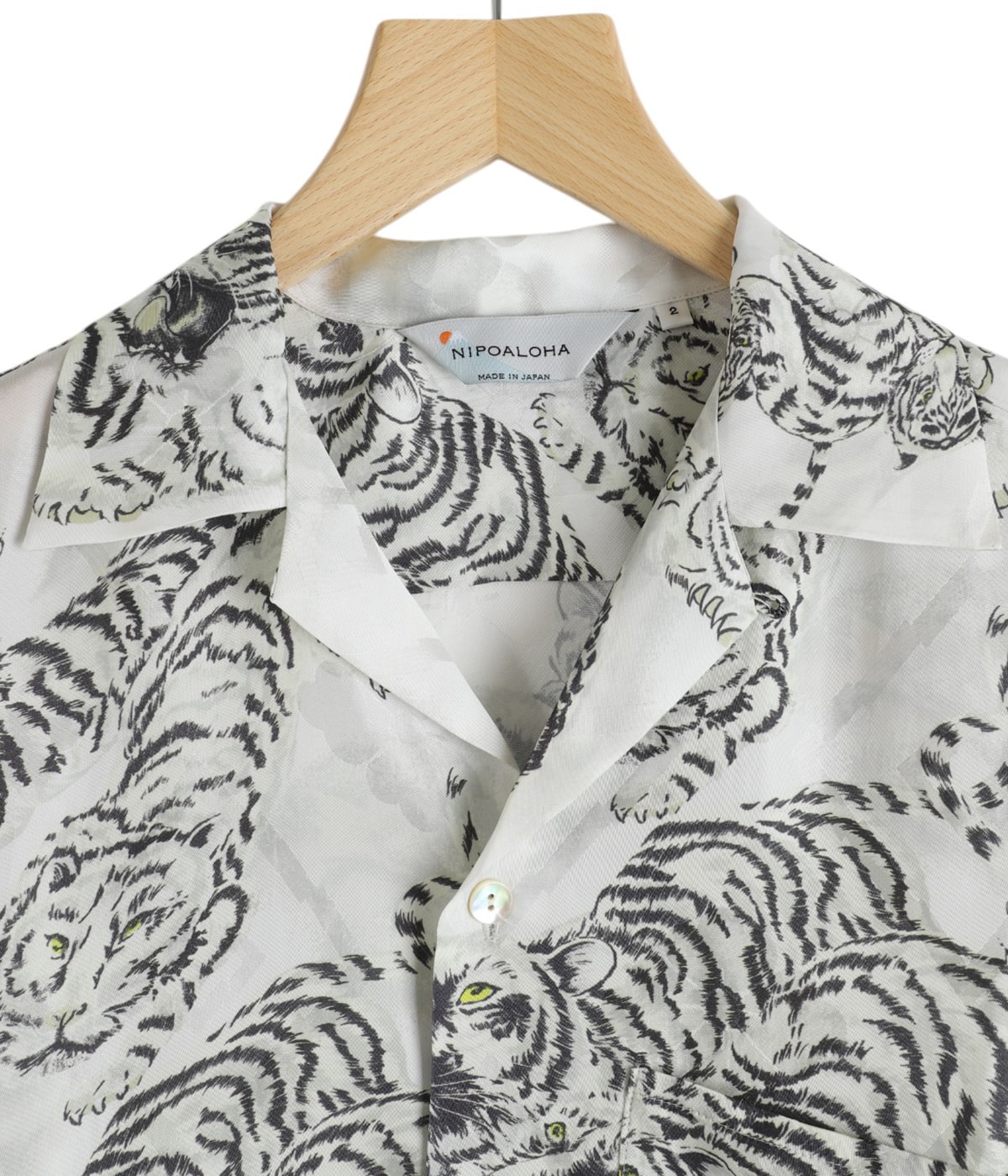 【極美品】Iroquois ONE HUNDRED TIGER ポロシャツ 2 SILK CUPRO SHORT SLEEVE ALOHA SHIRT(百虎) | NIPOALOHA