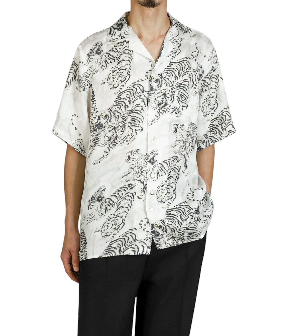 SILK CUPRO SHORT SLEEVE ALOHA SHIRT(百虎) | NIPOALOHA