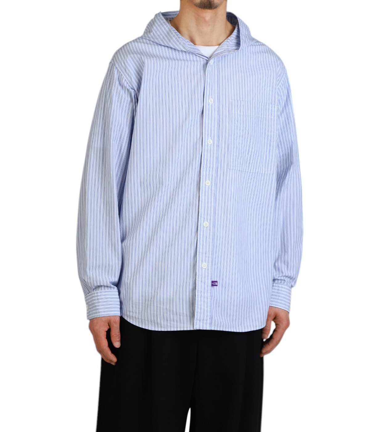 Mountain Striped Hooded Shirt | THE NORTH FACE PURPLE LABEL