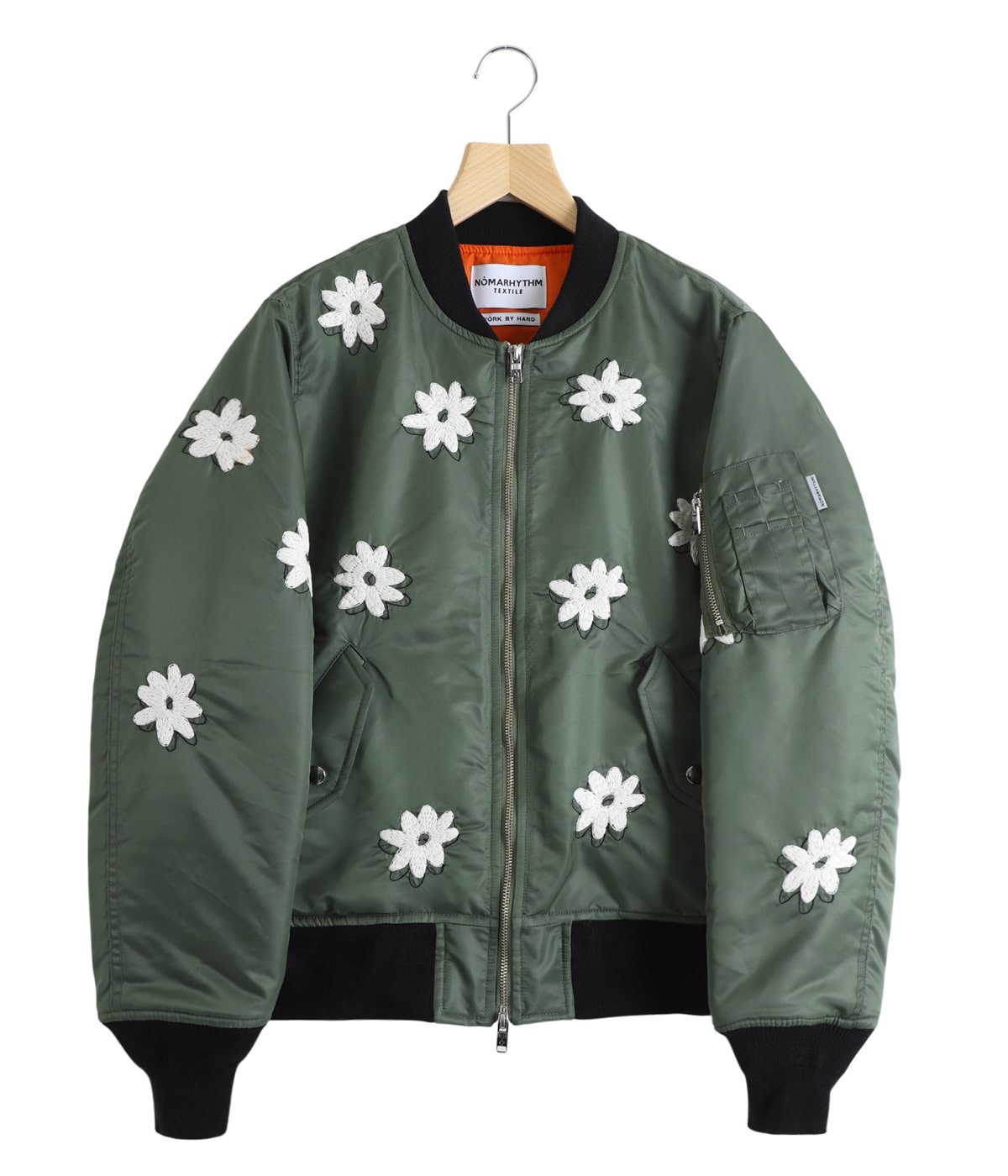 Flower Embroidery Flight Jacket | NOMARHYTHM TEXTILE(ノーマリズム