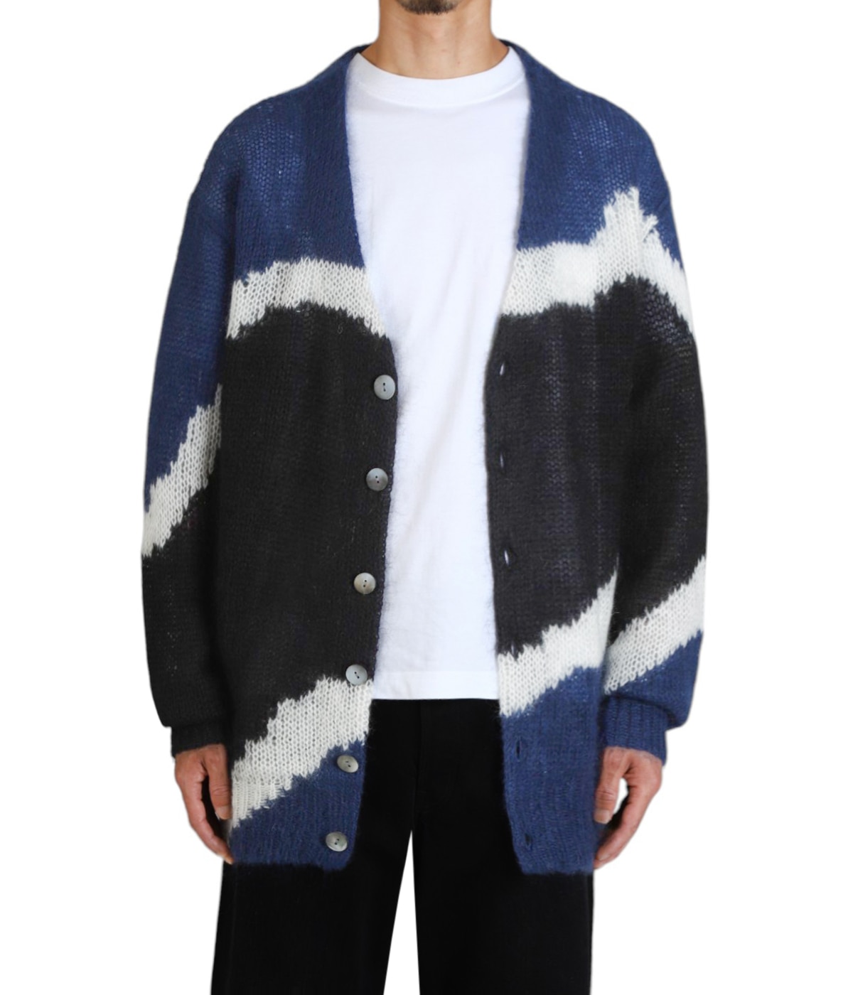 Mohair Cardigan モヘアカーディガン ネイビー 60's ROBERT BRUCE モヘア×ウール ニットカーディガン ネイビー