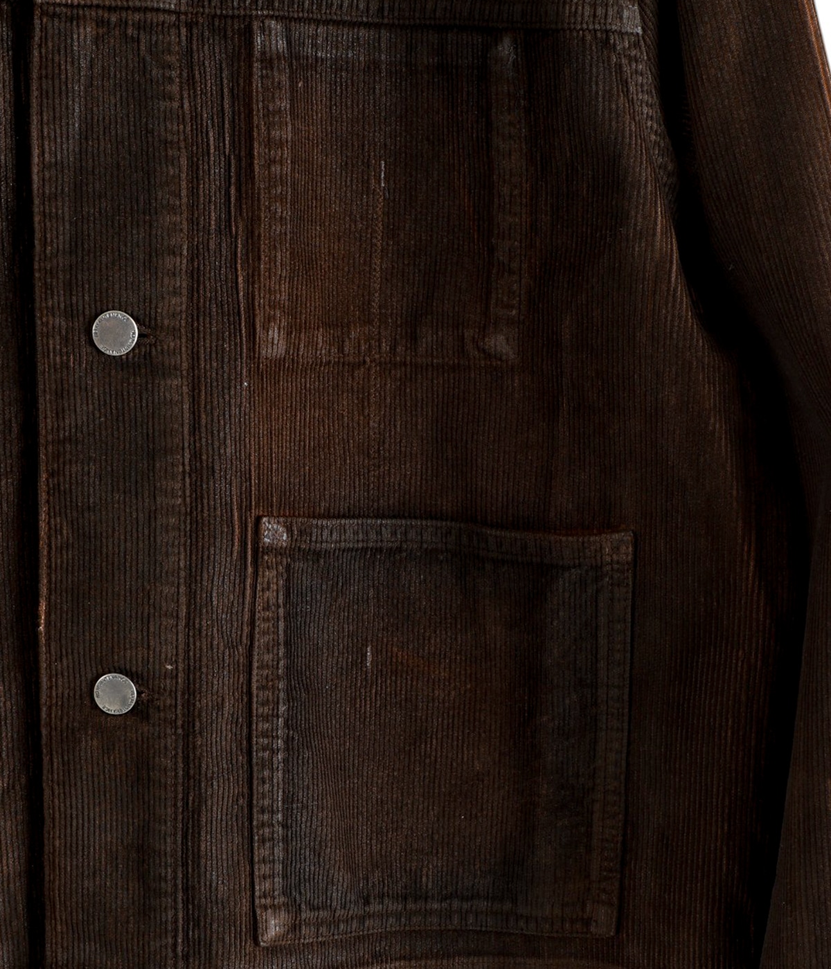 ジャケット・アウター NOMAINTENANCE TORAI WAXED CORDUROYJACKET TORAIBLACKWAXEDCORDUROYJACKET-