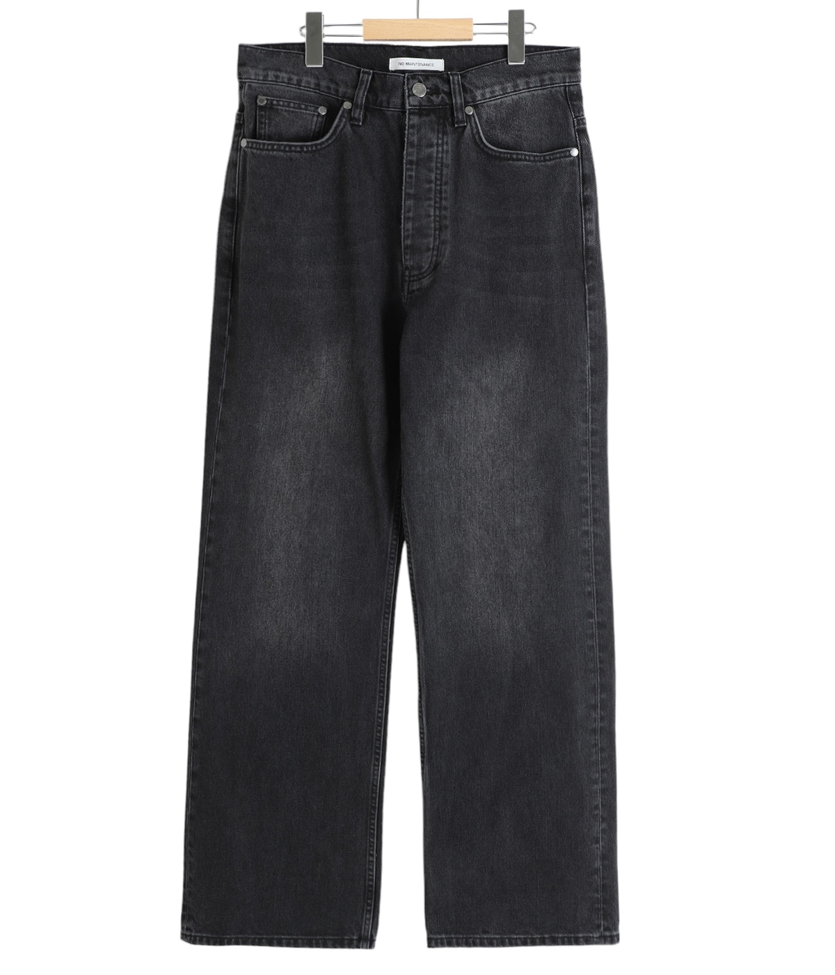 NO MAINTENANCE ウォッシュドブラック バギーデニム 30 Washed Baggy Denim | NO MAINTENANCE(ノーメンテナンス