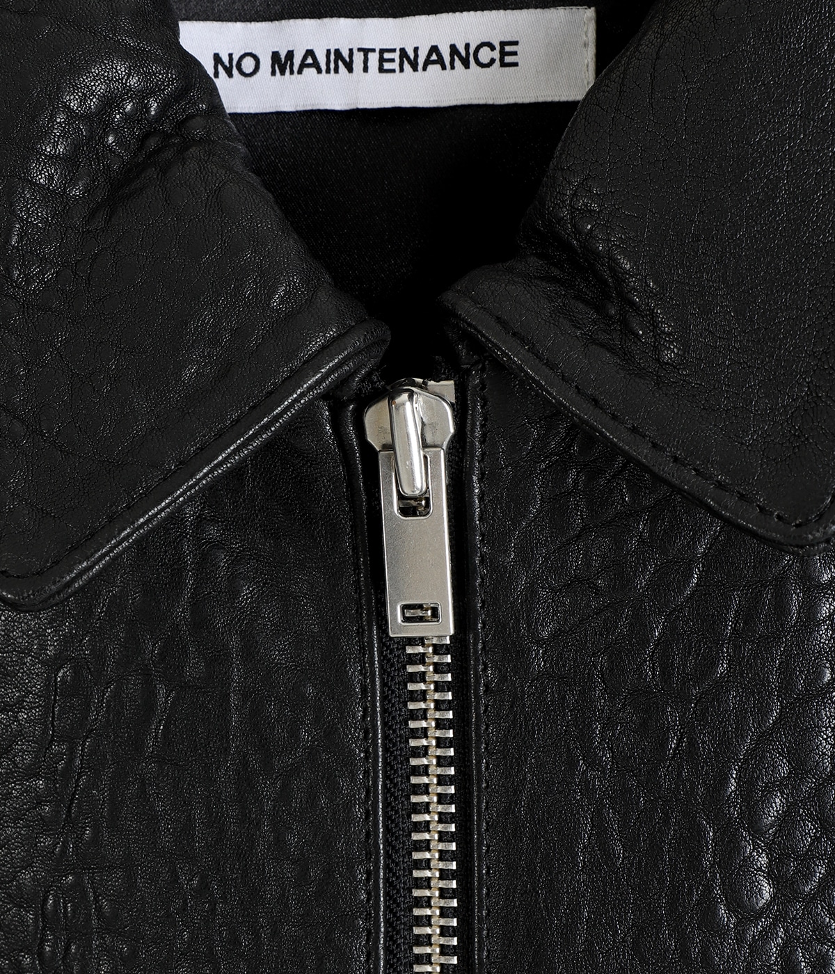 ジャケット・アウター NO MAINTENANCE LEATHER MECHANIC JACKET Washed Black Torai Jacket | NO MAINTENANCE(ノーメンテナンス