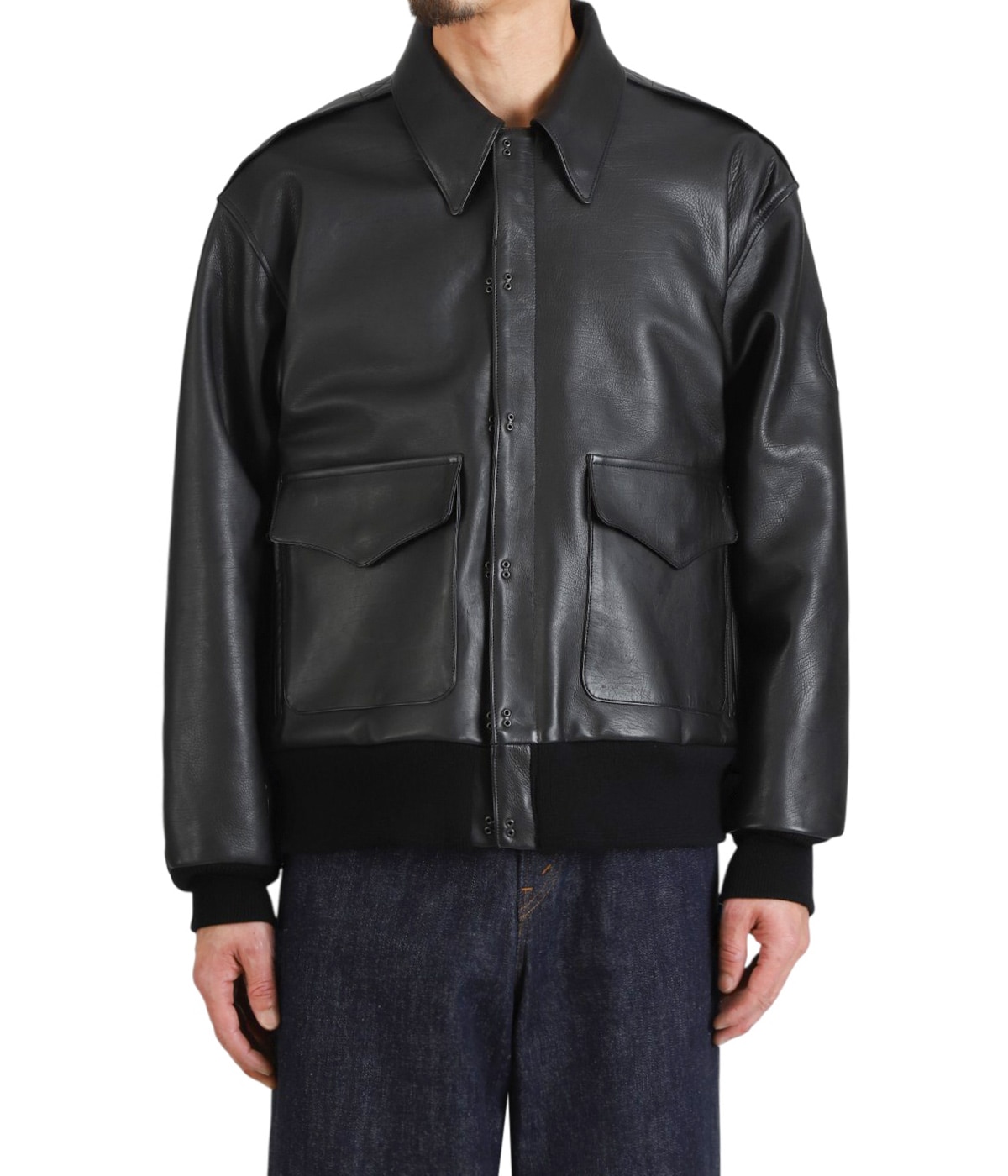 NICENESS RUSSELL オイルカーフレザー A2ジャケット NICENESS(ナイスネス) / RUSSELL / ラッセル ( オイルドカーフレザー