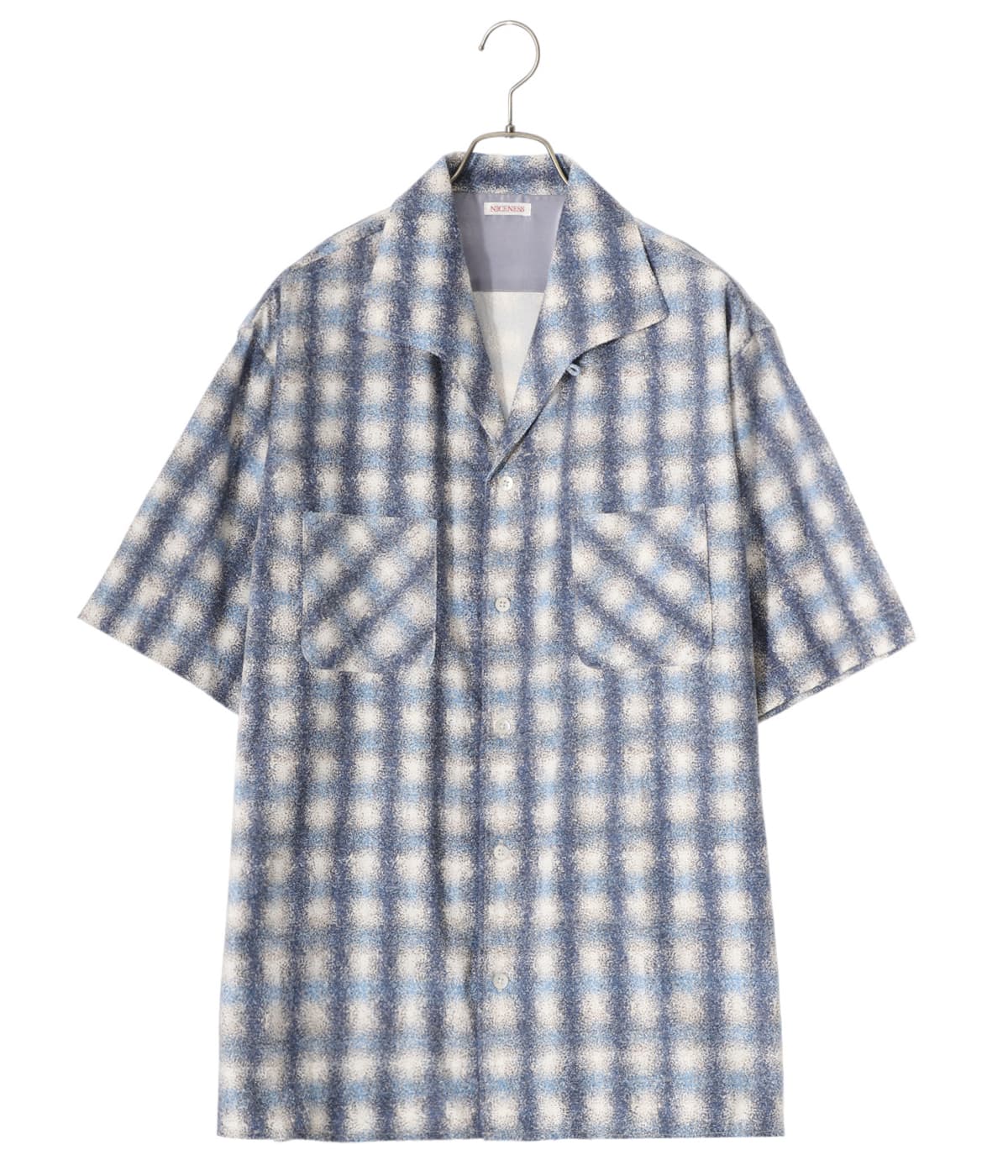 NICENESS / BEAN / プリンテッドシルクネルシャツ S/S NICENESS BEAN / プリンテッドシルクネルシャツS/S GREEN SPRAY