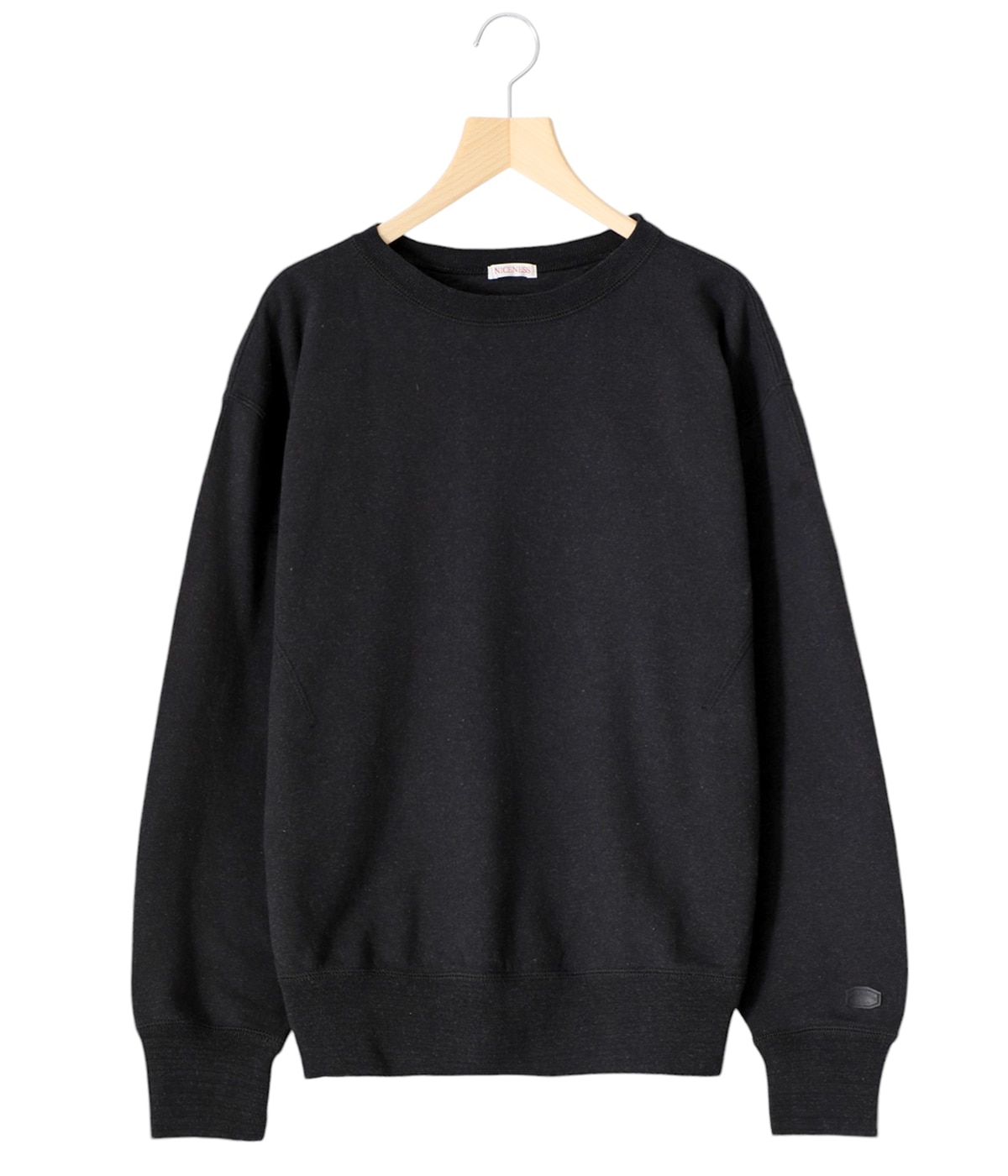 NICENESS SKID コットンシルクスウェット BLACK SKID / スキッド ( スウェット プルオーバー - コットンシルク