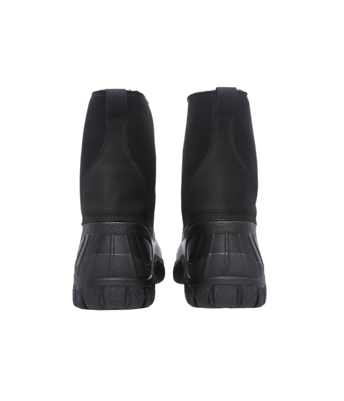 WORKER ZIP MOUTON DUCK BOOTS COW LEATHER WITH RUBBER SOLE by