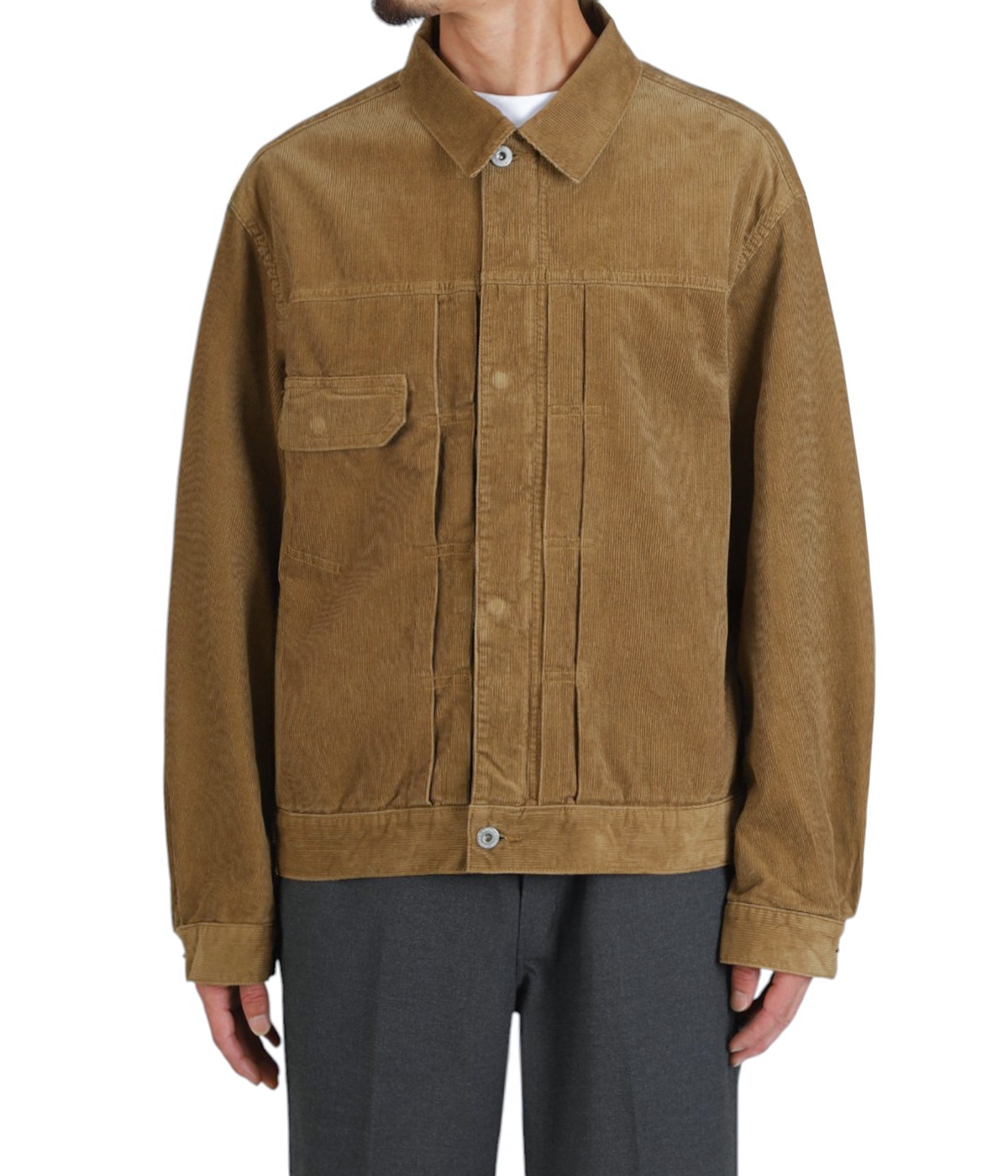 ジャケット・アウター TRUCKER BLOUSON T/C CORD SOLFUR DYED VW TRUCKER BLOUSON COTTON CORD SULFUR DYE WITH WINDSTOPPER