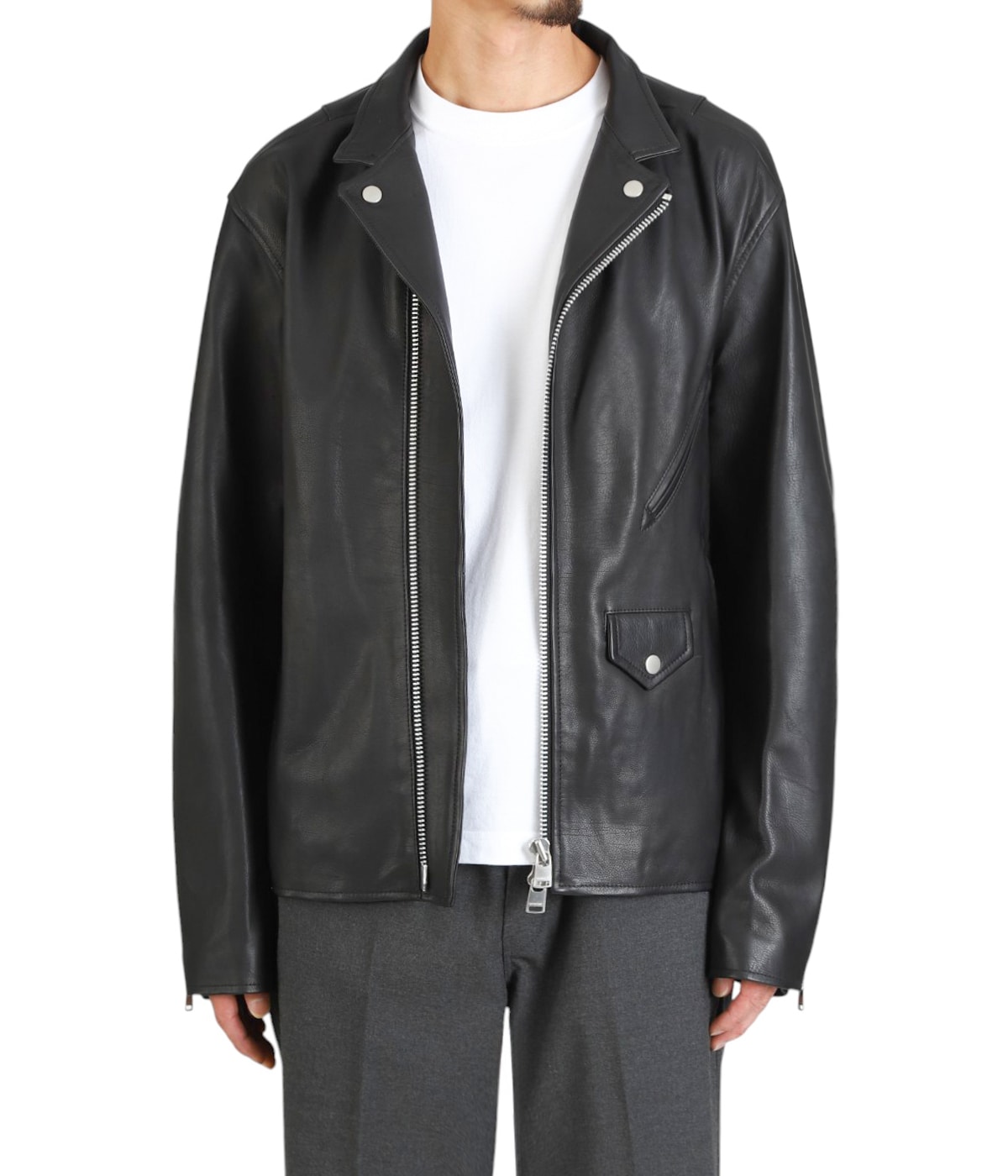 RIDER BLOUSON COW LEATHER WITH WINDSTOPPER | nonnative(ノン
