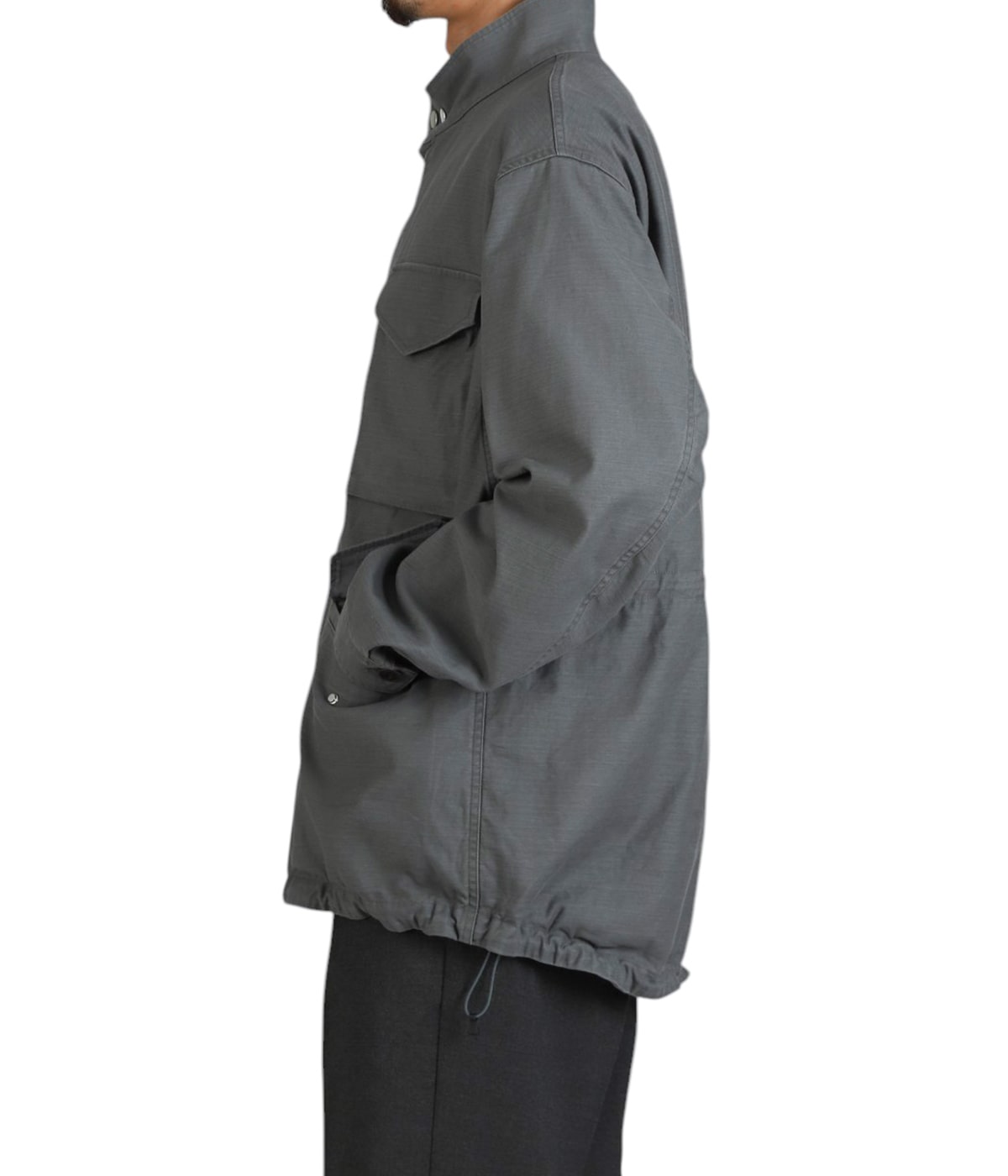 TROOPER JACKET COTTON BACKSATIN PIGMENT DYE WITH WINDSTOPPER