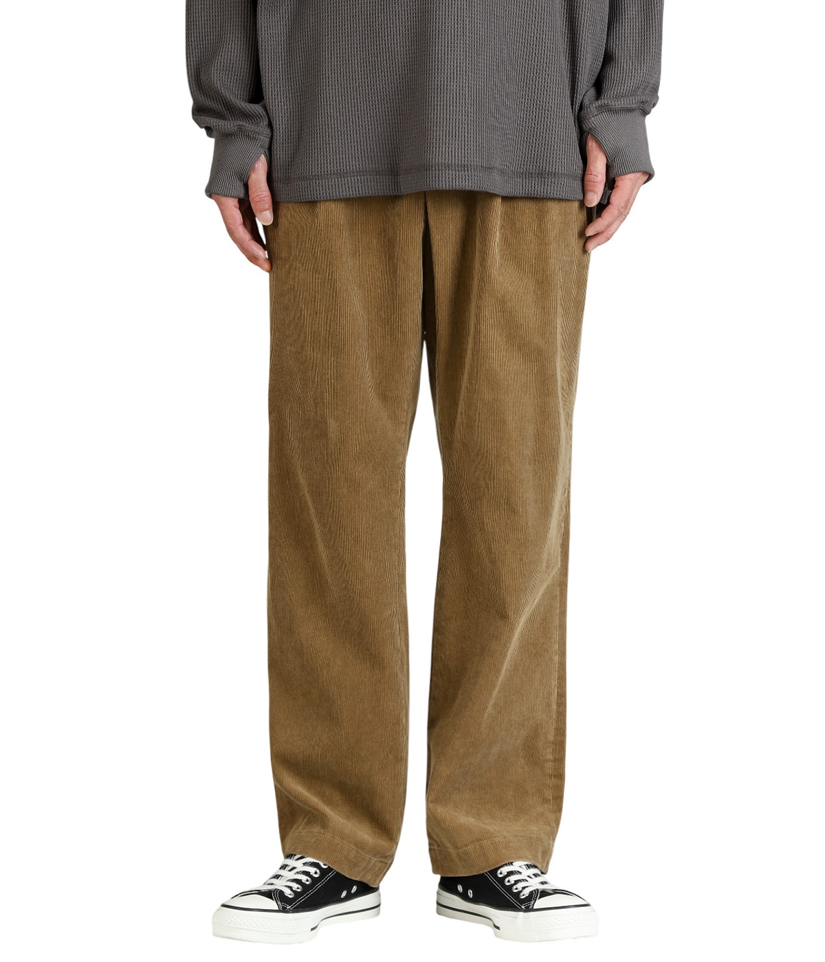 OFFICER CHINO TROUSERS COTTON CORD SULFUR DYE | nonnative(ノン