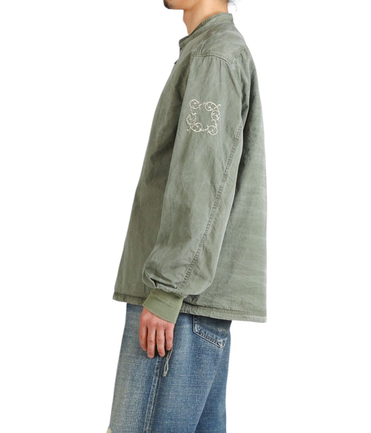 TROOPER SHIRT JACKET COTTON TYPEWRITER SULFUR DYE