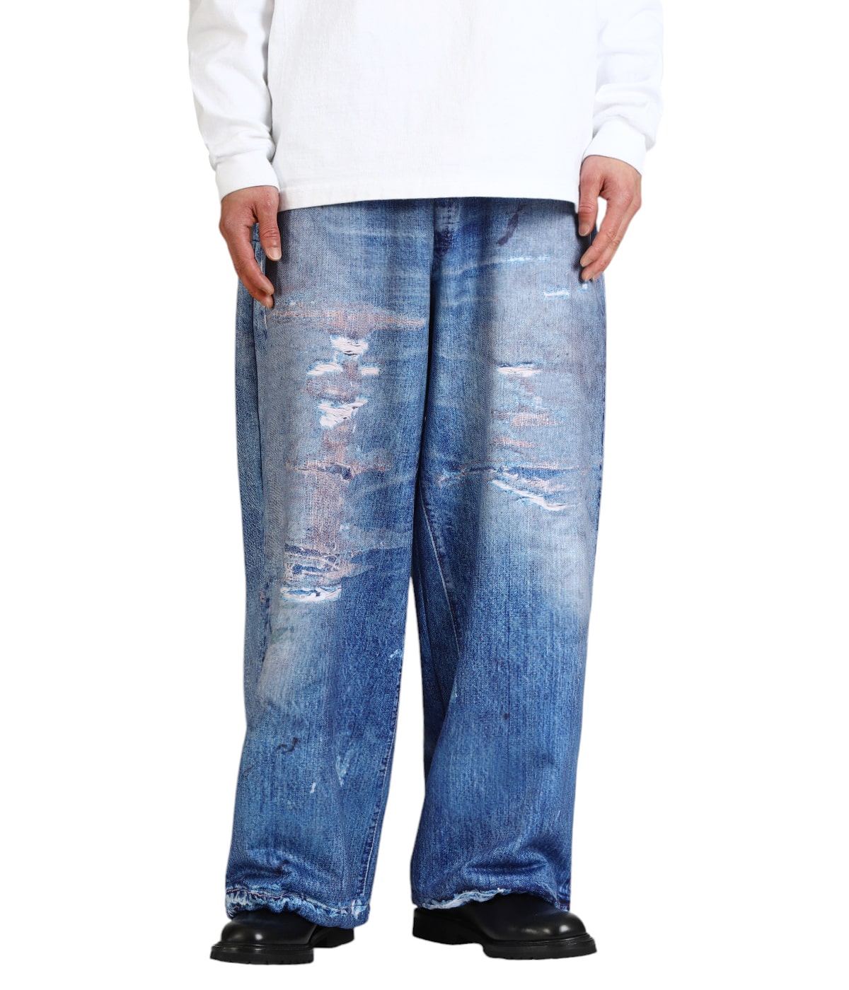 トーキングアバウト 別注 転写プリントワイドパンツ for ARKnets TALKING ABOUT THE ABSTRACTION、ARKnets別注のヴィンテージ