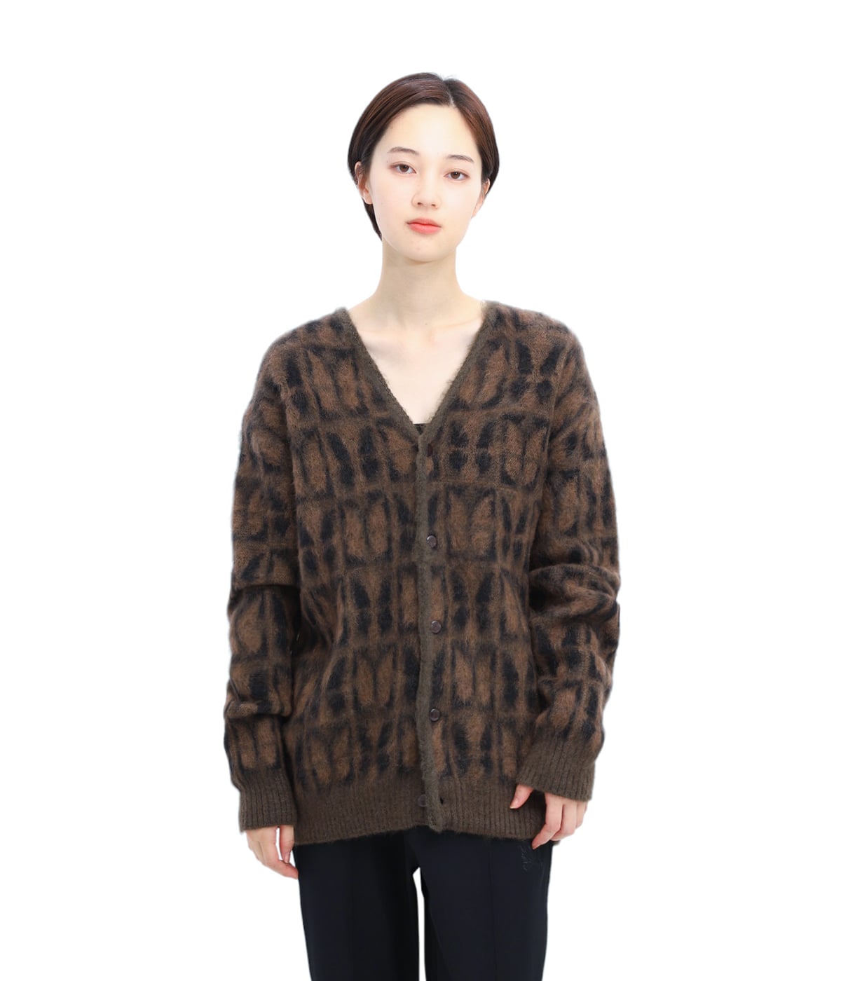 【激レア】Needles ニードルス　モヘアカーディガン　ゆるだぼ　完売モデル 23FW】Needles ニードルズ モヘアカーディガン アーガイル