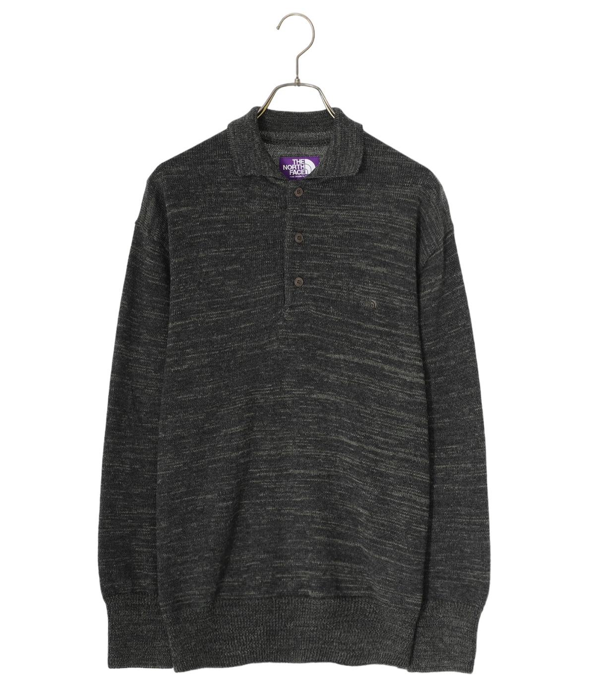Merino Field Striped Polo Sweater