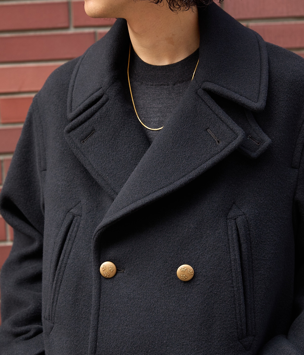 22AW blurhmsウールカシミアピーコート 別注 Wool Cashmere Pea Coat | blurhms(ブラームス) / アウター