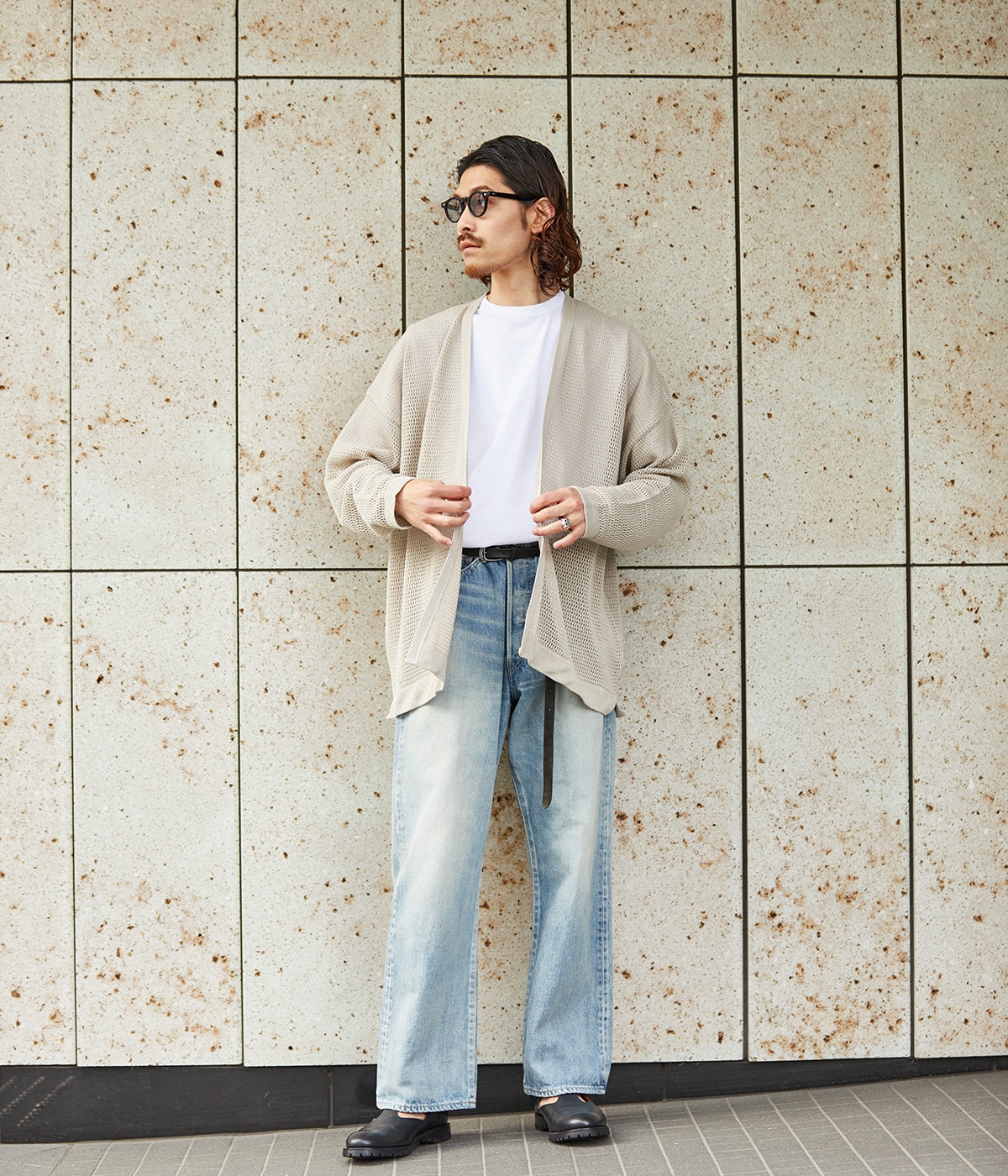 別注 NO COLLAR MESH CARDIGAN | BATONER(バトナー) / トップス