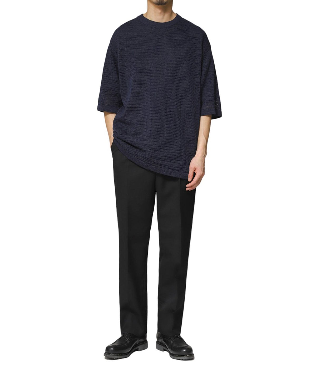 Batoner 4-SEASON WOOL CREW NECK 半袖グレージュ3 別注 SUMMER KNIT CREW NECK SHORT SLEEVE | BATONER(バトナー
