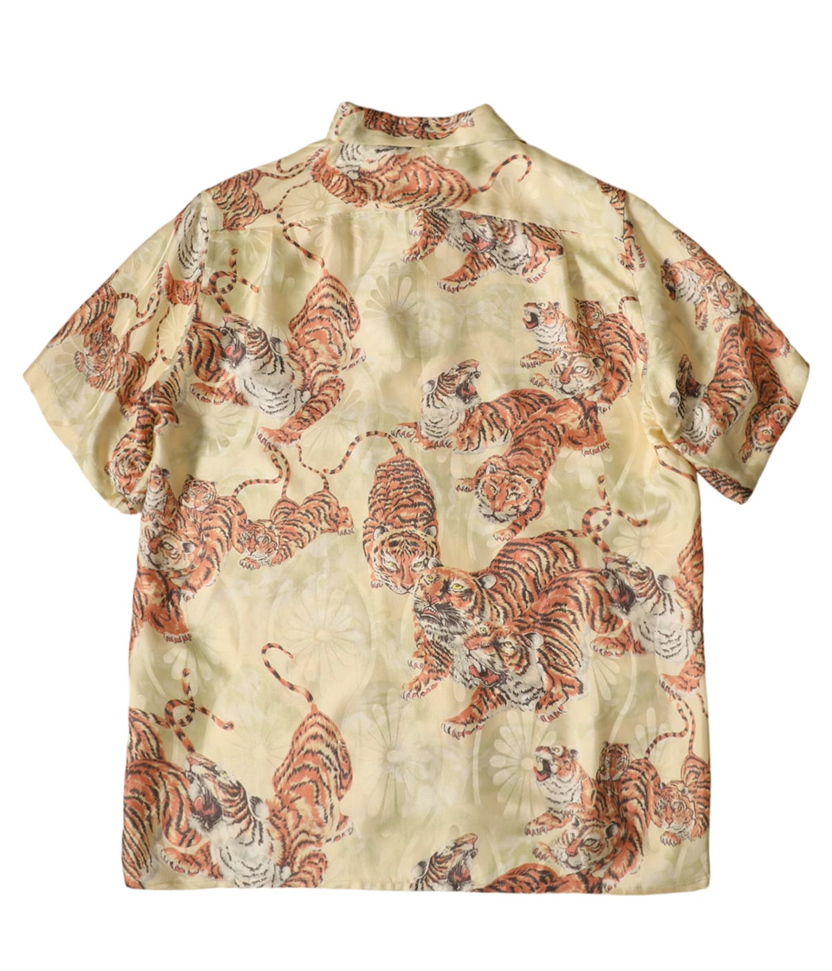 別注 SILK SHORT SLEEVE ALOHA SHIRT ONE HUNDRED TIGERS
