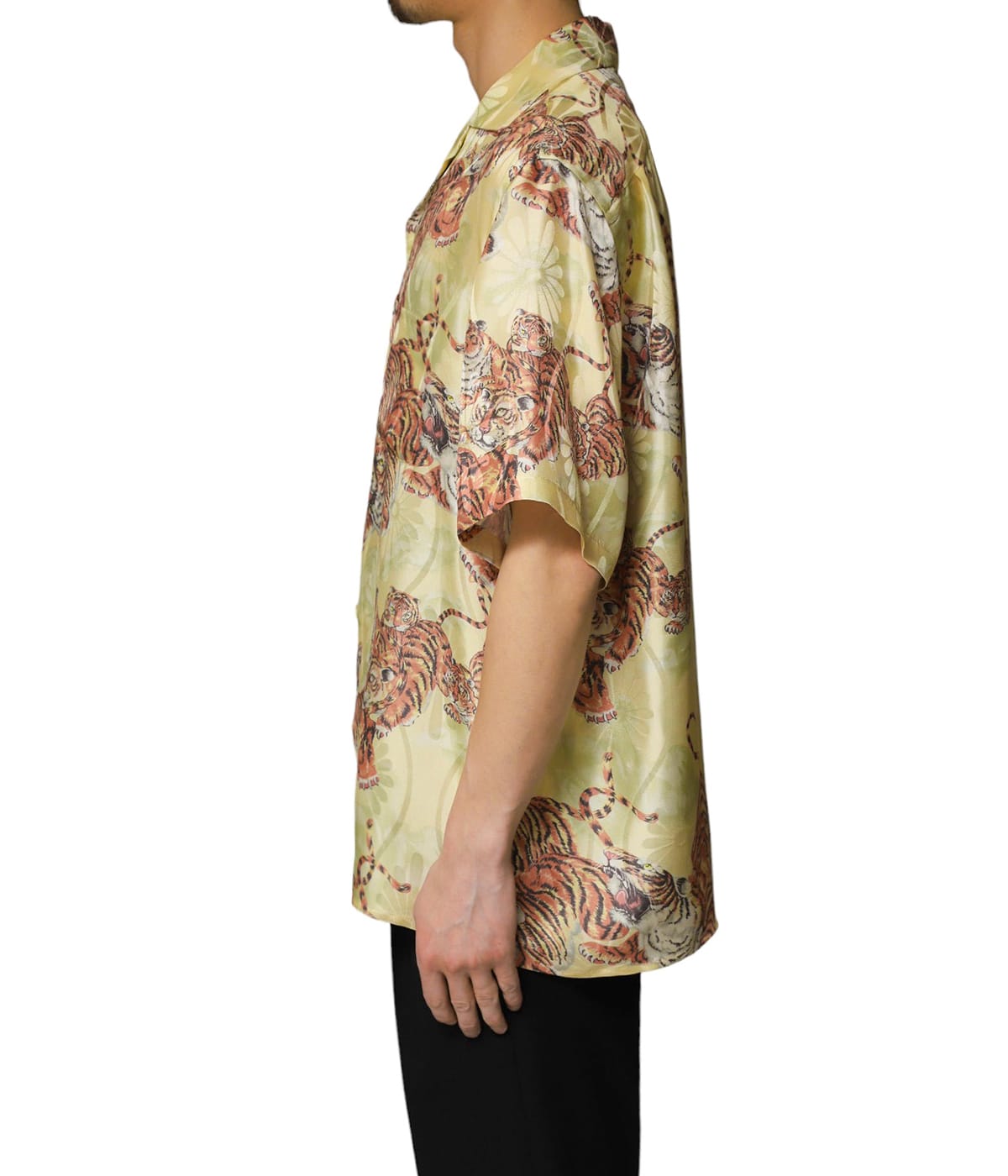 別注 SILK SHORT SLEEVE ALOHA SHIRT ONE HUNDRED TIGERS