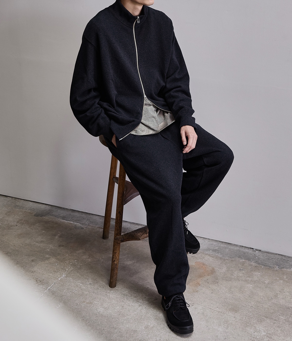 別注 Light Moss Stitch Track JKT | crepuscule(クレプス