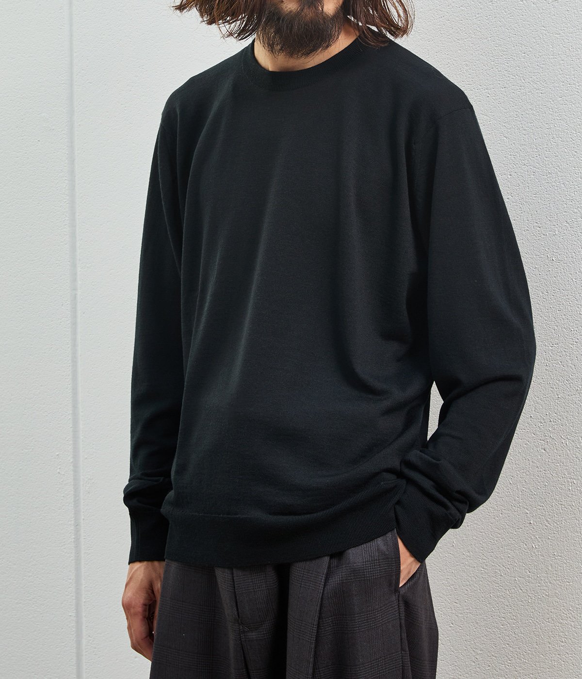 JOHN SMEDLEY ブラック ニットセーター M ジョンスメドレー JOHN SMEDLEY JOHN SMEDLEY セーター