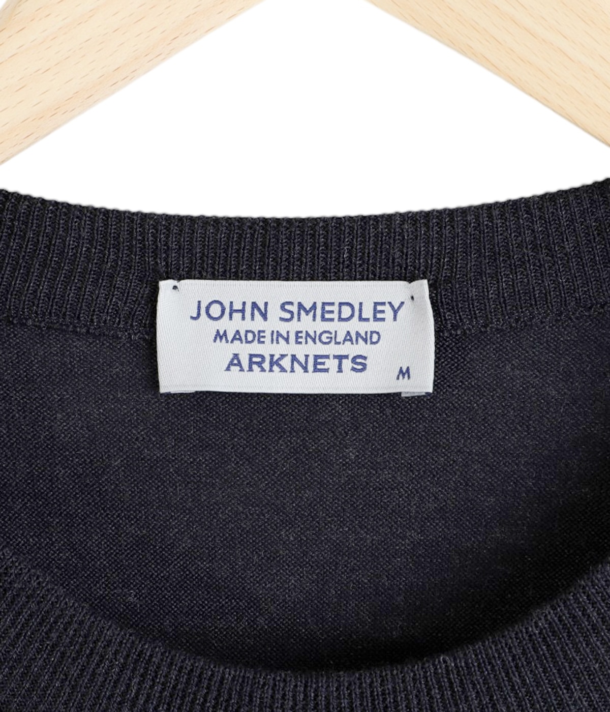 JOHN SMEDLEY ジョンスメドレー ARKNETS ウールニット L これぞ世界一のニット」ジョンスメドレー×ARKnetsコラボは丈