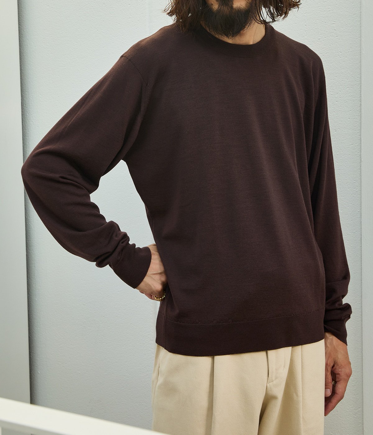 JOHN SMEDLEY× RHM 別注Pocket Sleeve Knit JOHN SMEDLEY× RHM 別注Pocket Sleeve Knit