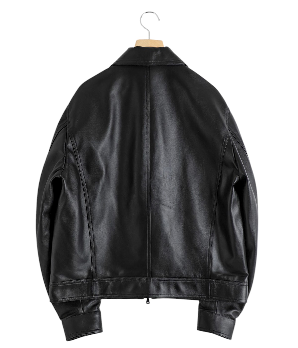 RIM.ARK ブラック レザー ジャケット FREEサイズ　大きめ RIM.ARK（リムアーク）の「Big work shirt JK（シャツ/ブラウス