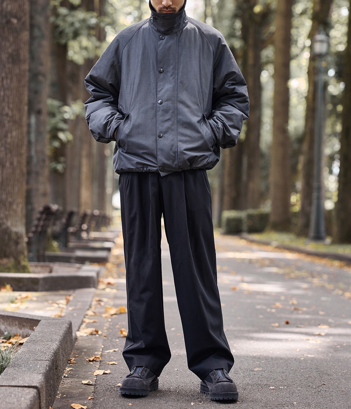 model（173cm） 着用サイズ：40