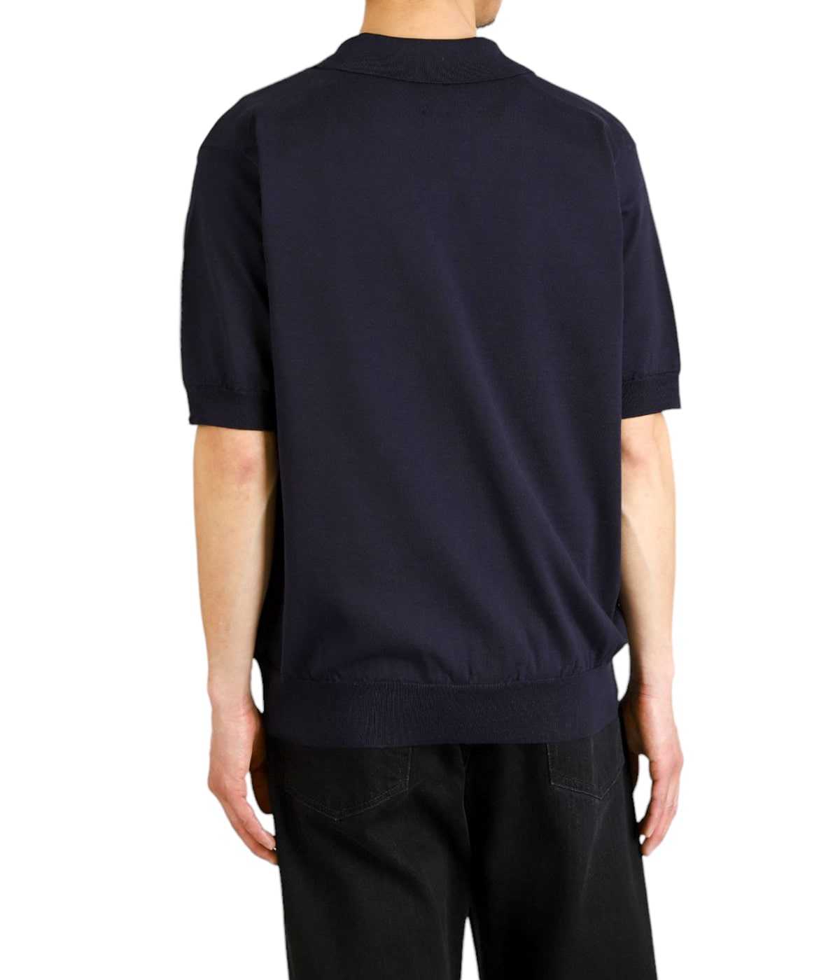 【美品】BATONER/バトナー スキッパーポロ サイズ3 ブラック 別注 THE SEAISLAND COTTON SKIPPER POLO S/S | BATONER