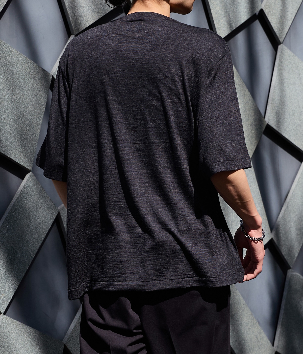 トップス BATONER SUMMER WOOL KNIT Men OX SUMMER KNIT CREW NECK S/S - BATONER｜ONLINE STORE