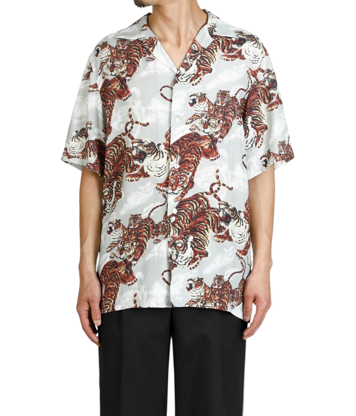 別注 RAYON SHORT SLEEVE ALOHA SHIRT ONE HUNDRED TIGERS（N25