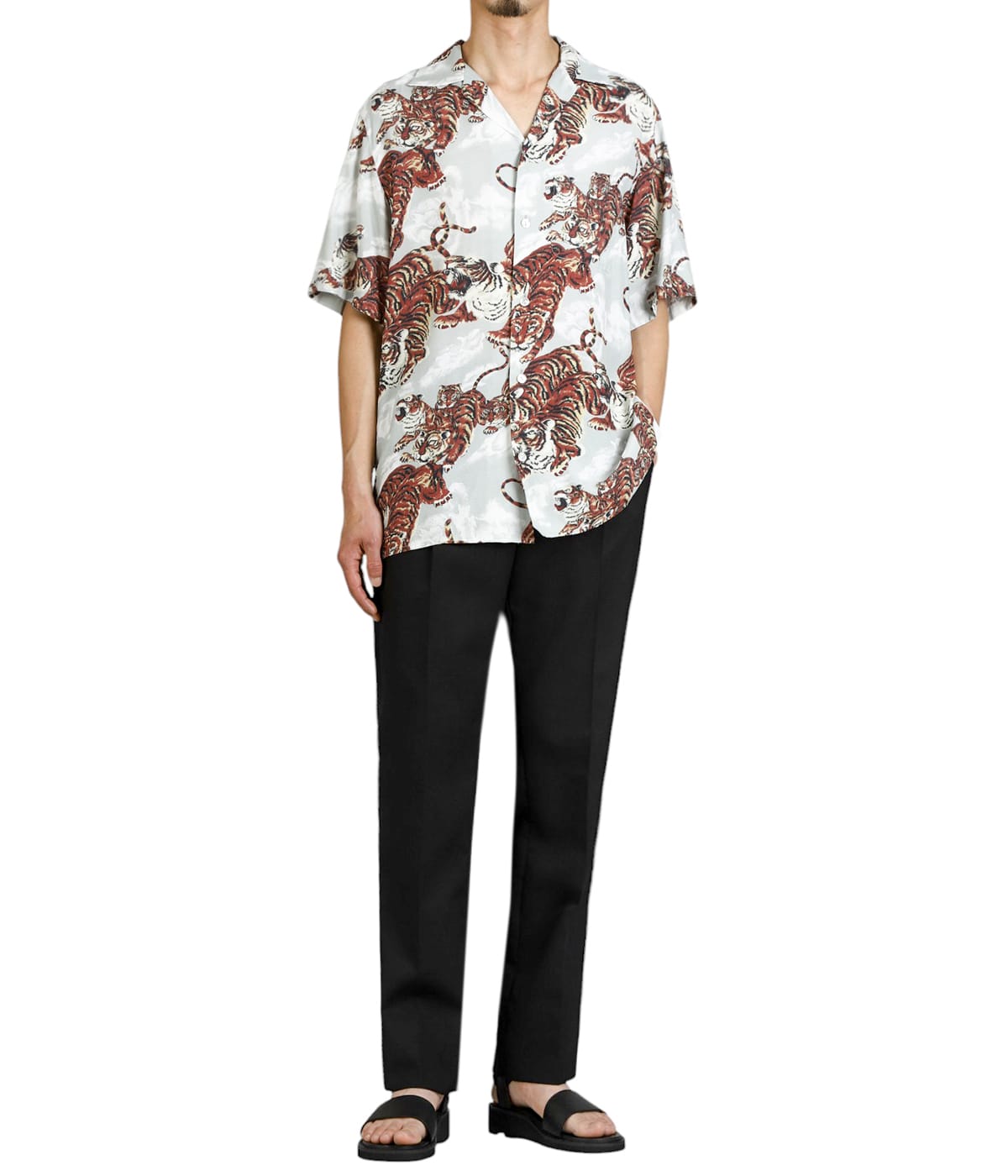 別注 RAYON SHORT SLEEVE ALOHA SHIRT ONE HUNDRED TIGERS（N25