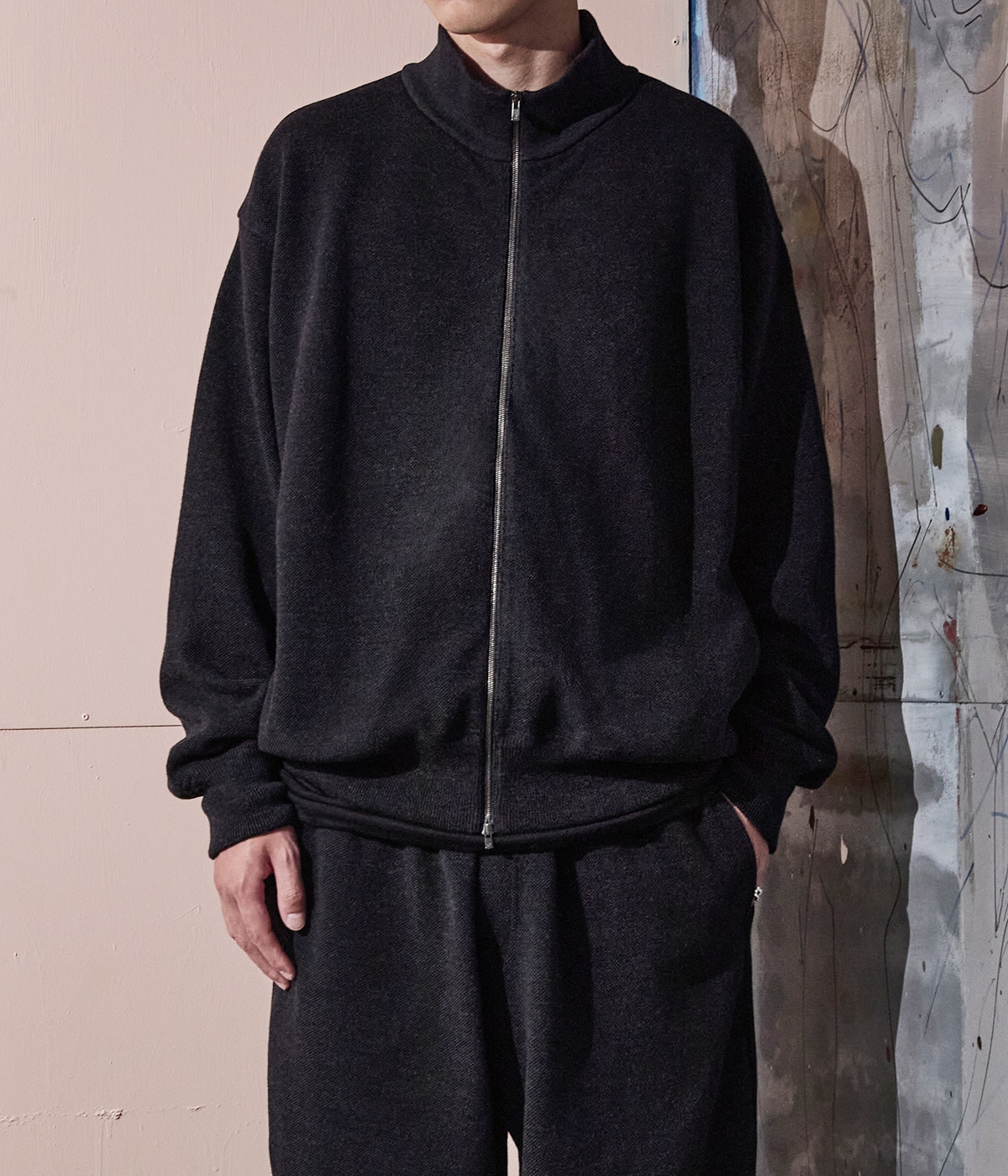 別注 Extra Light Moss Stitch Track Jacket | crepuscule(クレプス