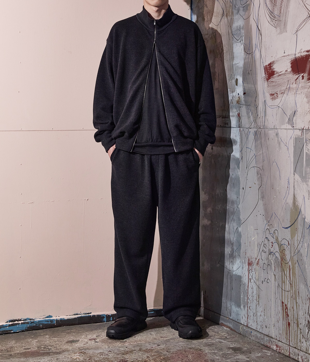 別注 Extra Light Moss Stitch Track Jacket | crepuscule(クレプス