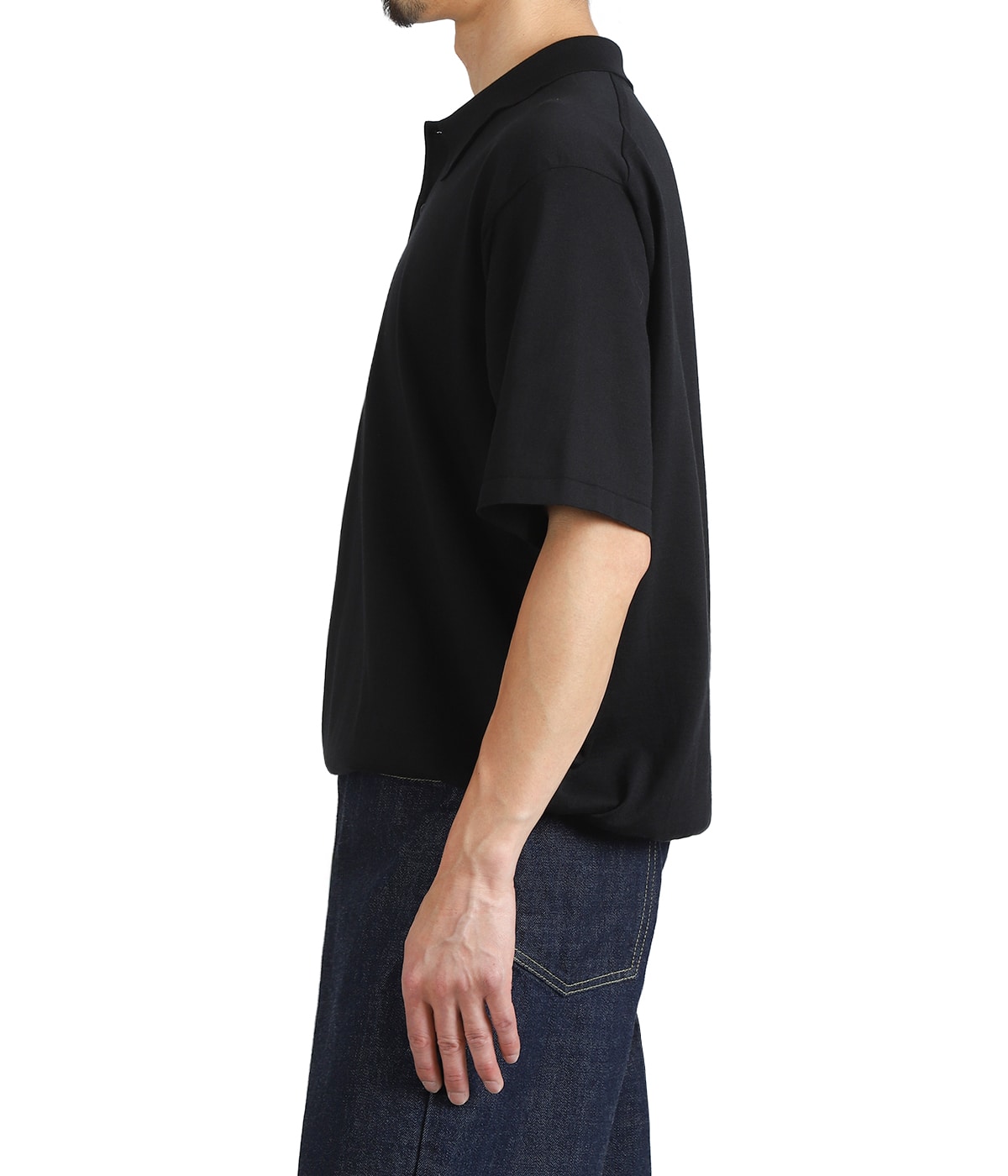 バトナー 24SS シーアイランドコットン ポロシャツ 1 ブラック BATONER/バトナー The Seaisland Cotton Polo [Navy]
