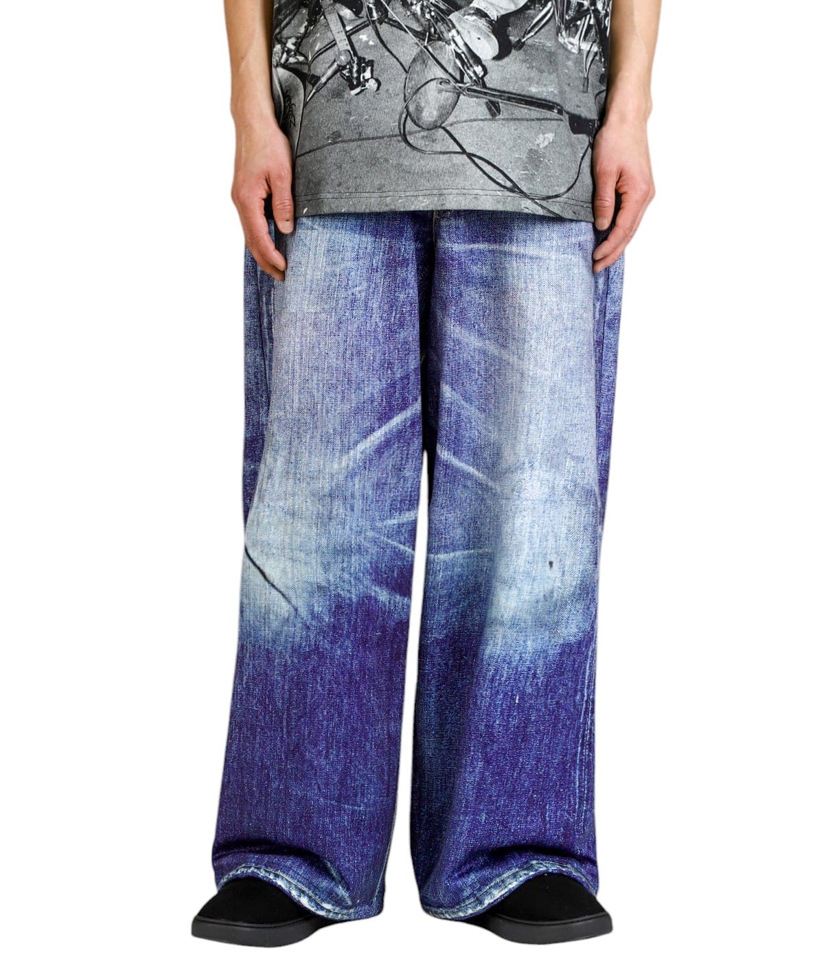 トーキングアバウト 別注 転写プリントワイドパンツ for ARKnets TALKING ABOUT THE ABSTRACTION、ARKnets別注のヴィンテージ