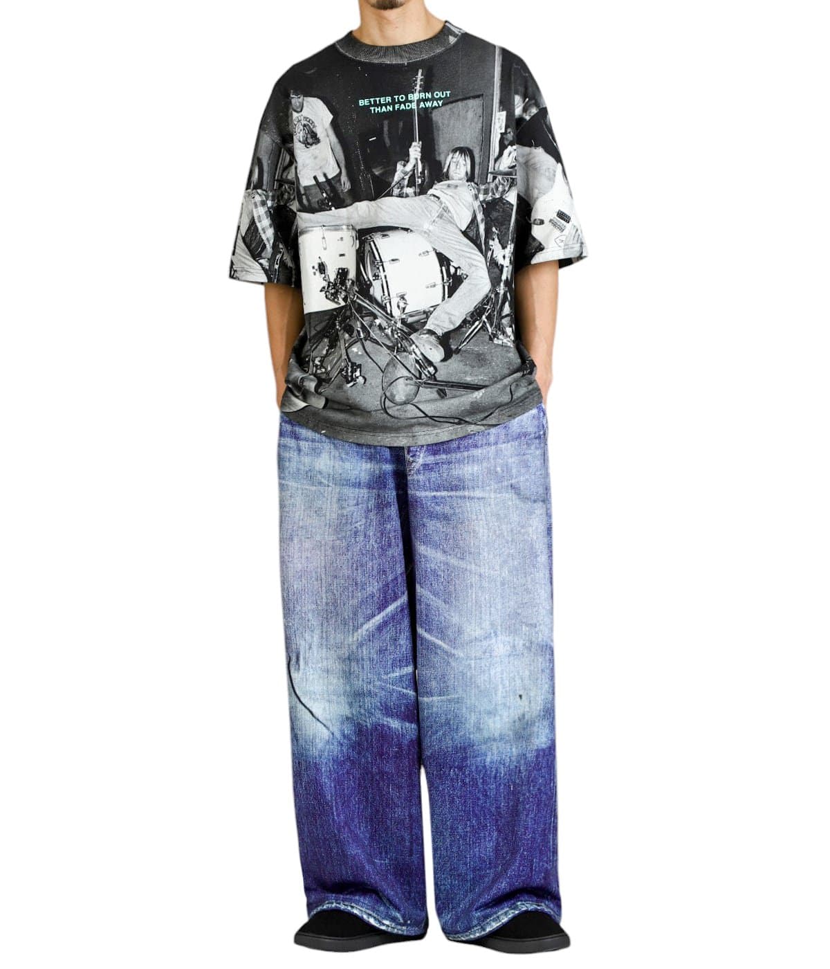 トーキングアバウト 別注 転写プリントワイドパンツ for ARKnets TALKING ABOUT THE ABSTRACTION、ARKnets別注のヴィンテージ