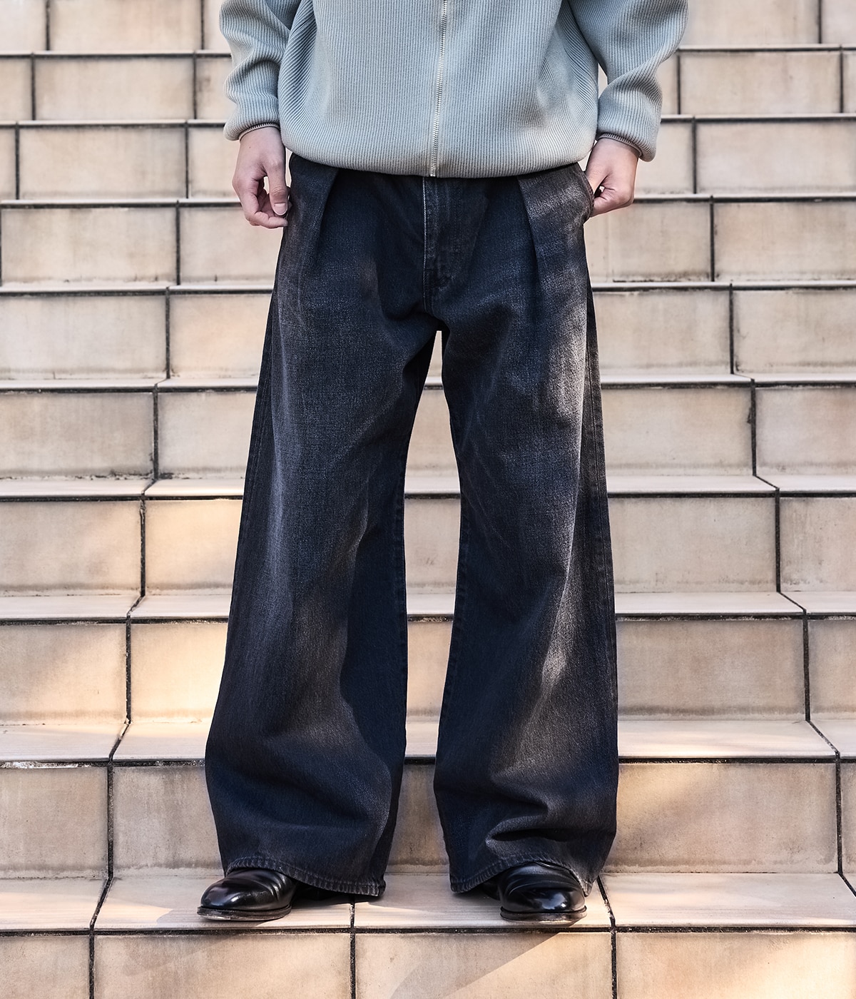 別注 Selvage Denim Two Tuck Wide Pants | Graphpaper(グラフペーパー