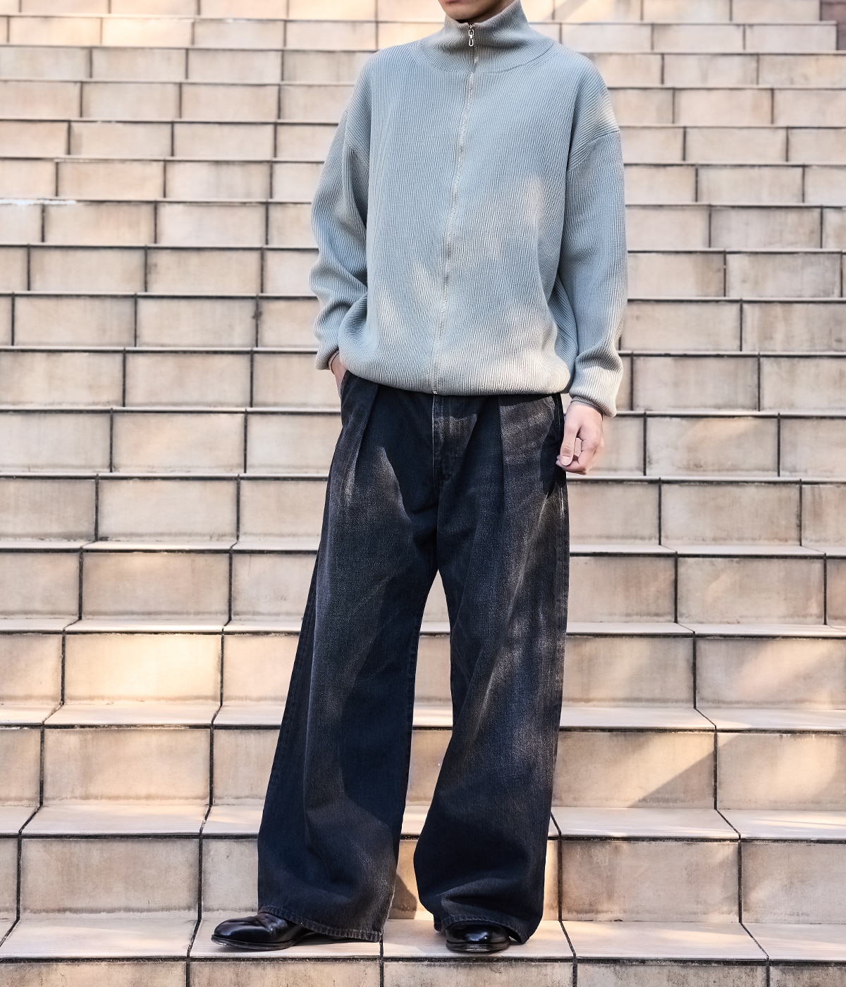 別注 Selvage Denim Two Tuck Wide Pants | Graphpaper(グラフペーパー