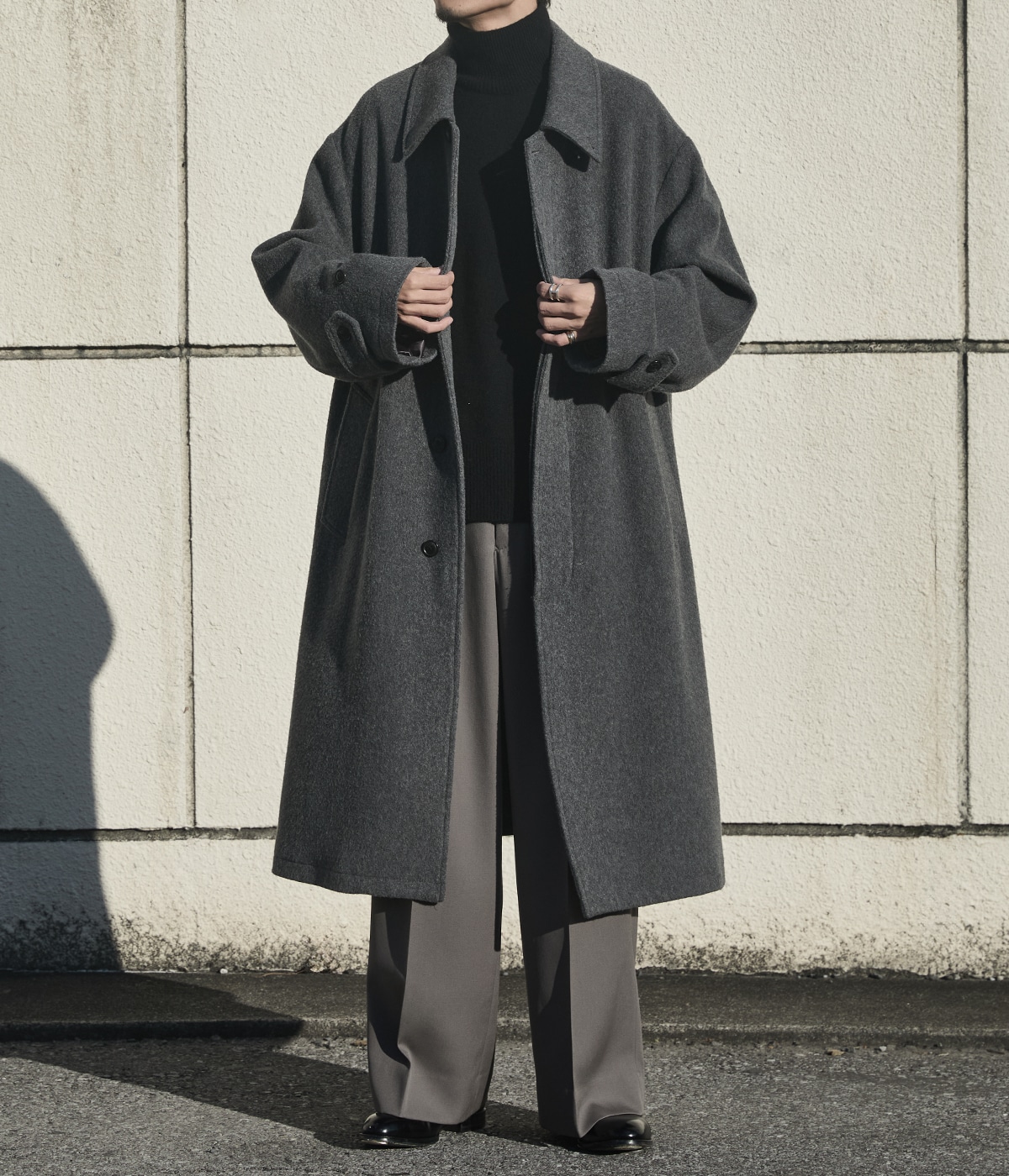専用clesste wool melton balmacaan coat Clear Melton Balmacaan Coat
