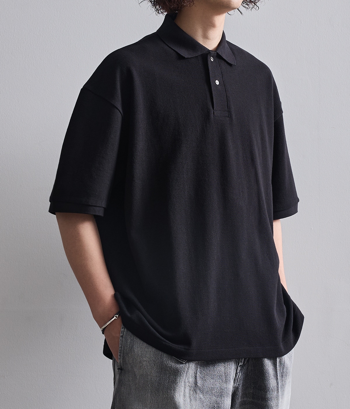 トップス Graphpaper Cotton Pique Jersey S/S POLO Graphpaper - グラフペーパー / COTTON PIQUE JERSEY S/S POLO