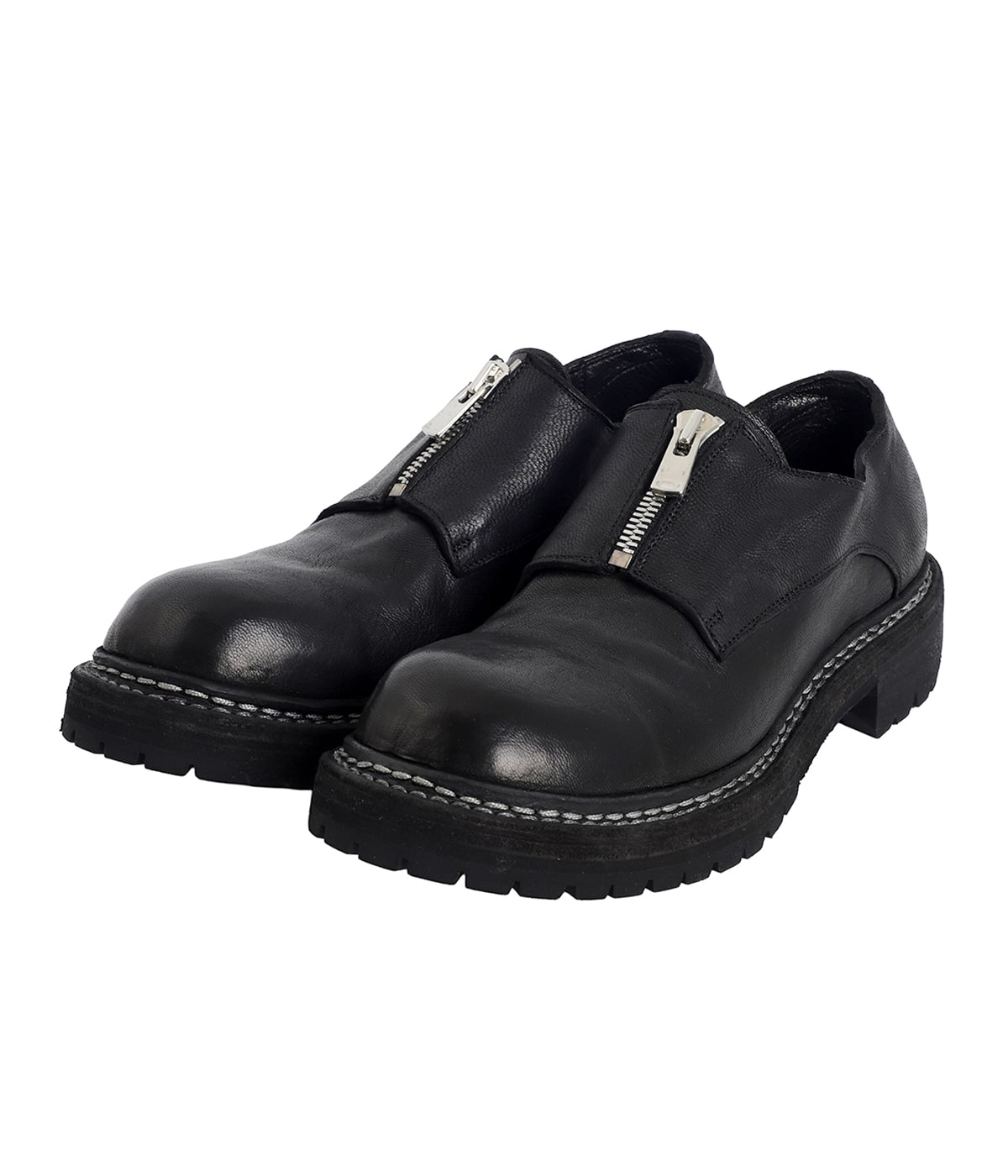 予約】別注 FRONT ZIP DERBY | GUIDI(グイディ) / シューズ レザー